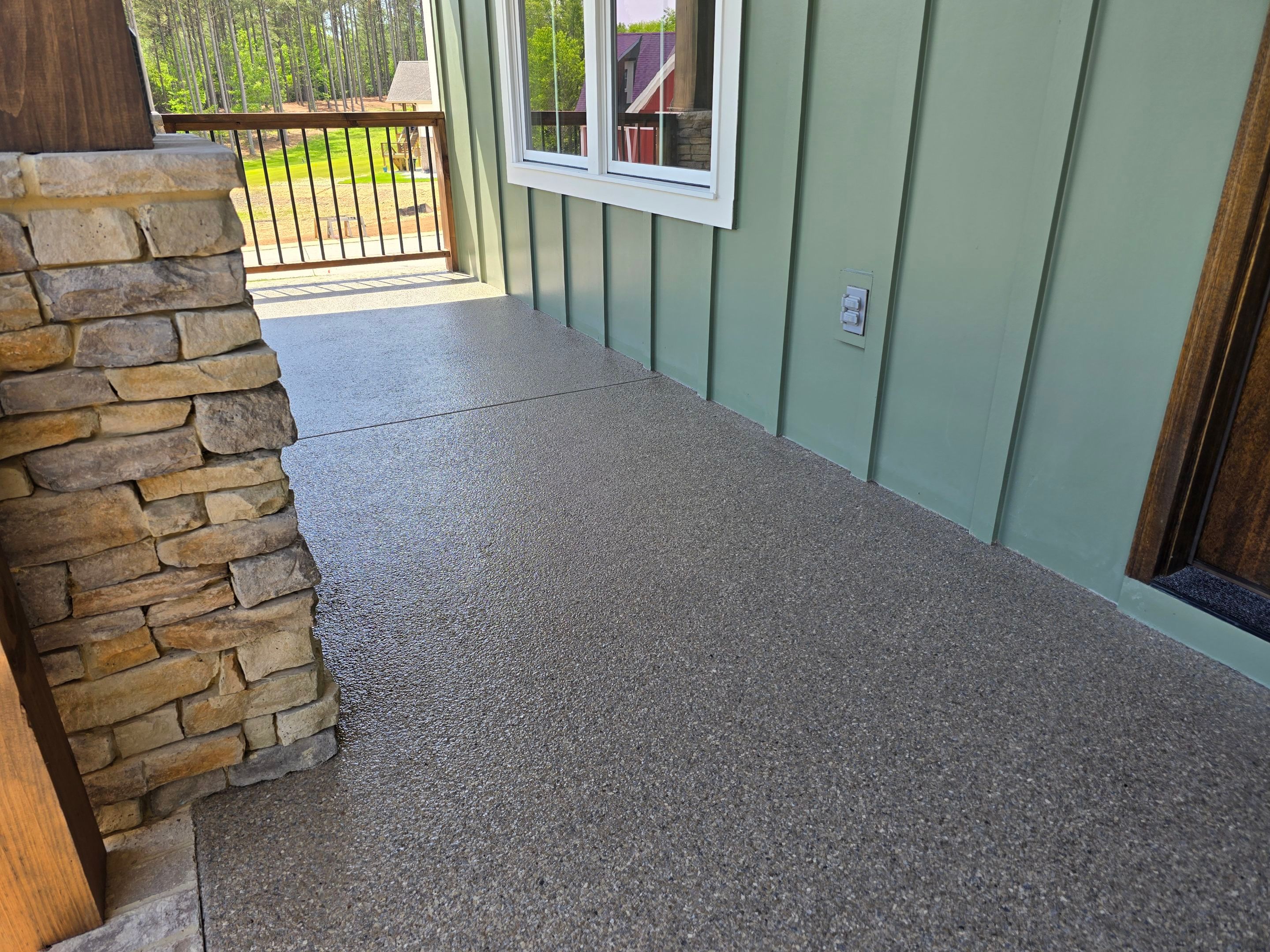 Garage & Porch Upgrade Using Mocha Match & Obsidian  by Elite Floor Solutions