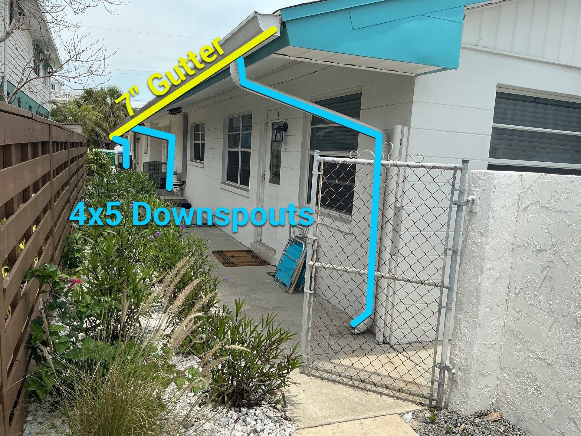 Splash Guard Gutter System and 7-inch Installation in Anna Maria FL by Gutter Professors
