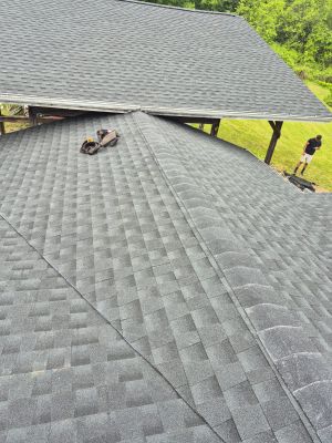 Residential Roofing Installation using GAF Timberline HDZ Charcoal