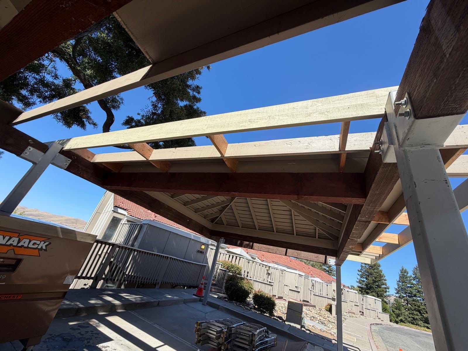 Commercial Carport Reconstruction by Anza Builders, Inc. 