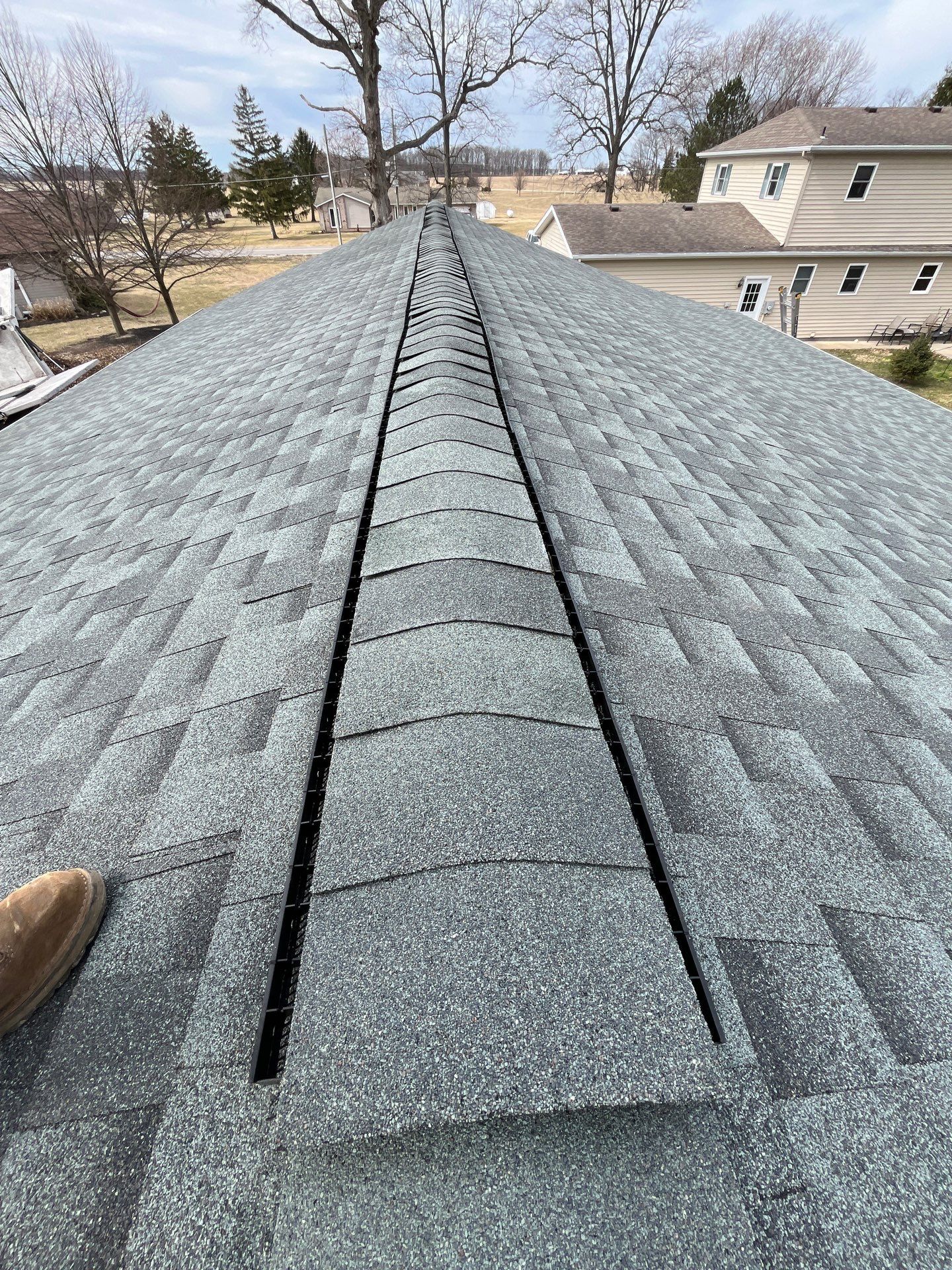 Residential Roofing Installation using GAF Timberline HDZ Slate by Nitro Roofing and Construction