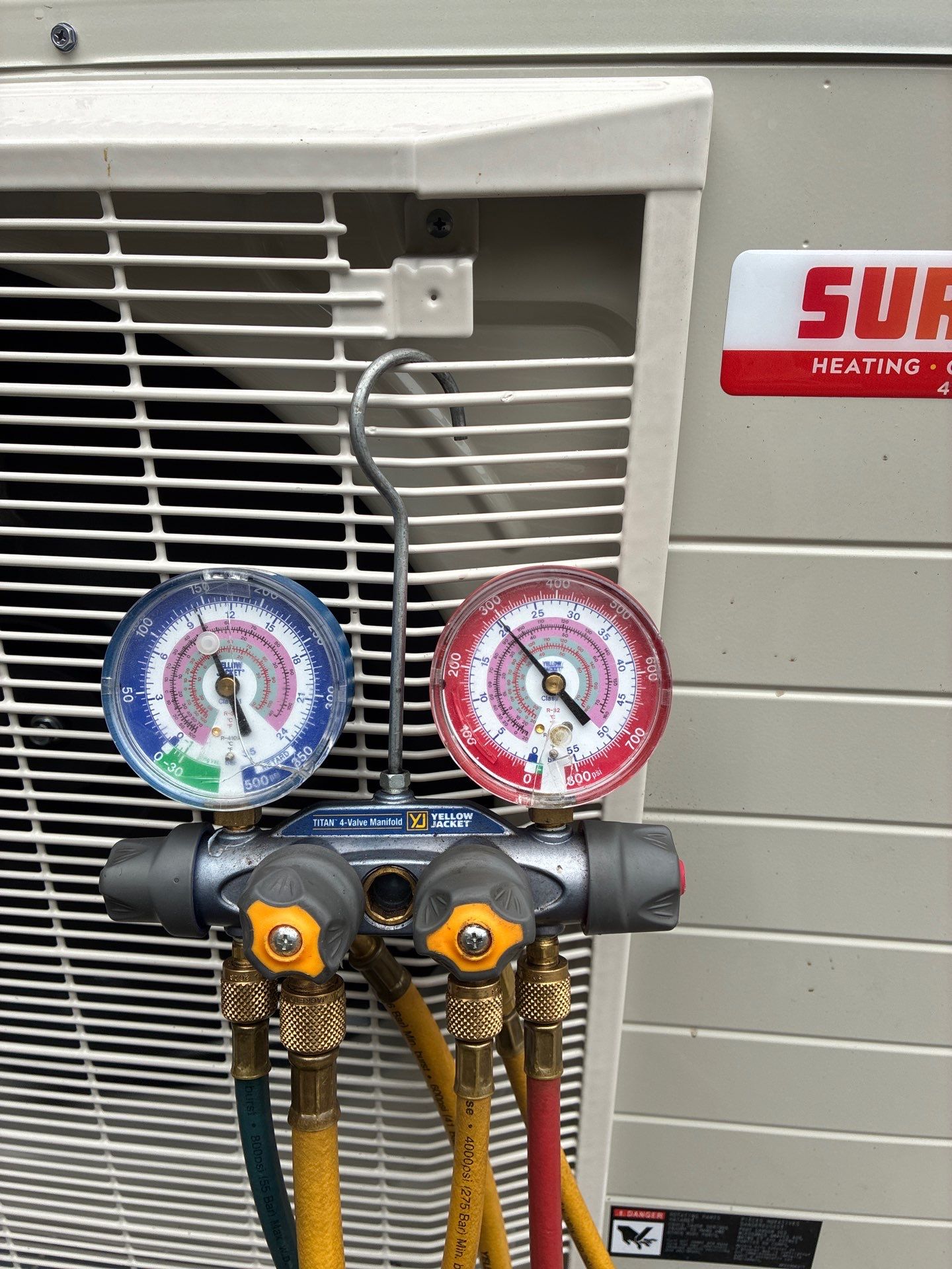 Installing new high efficiency Heat Pump Amana S-Series Heating and Cooling System by Sureway Comfort John Wilcox Plumbing Heating Cooling