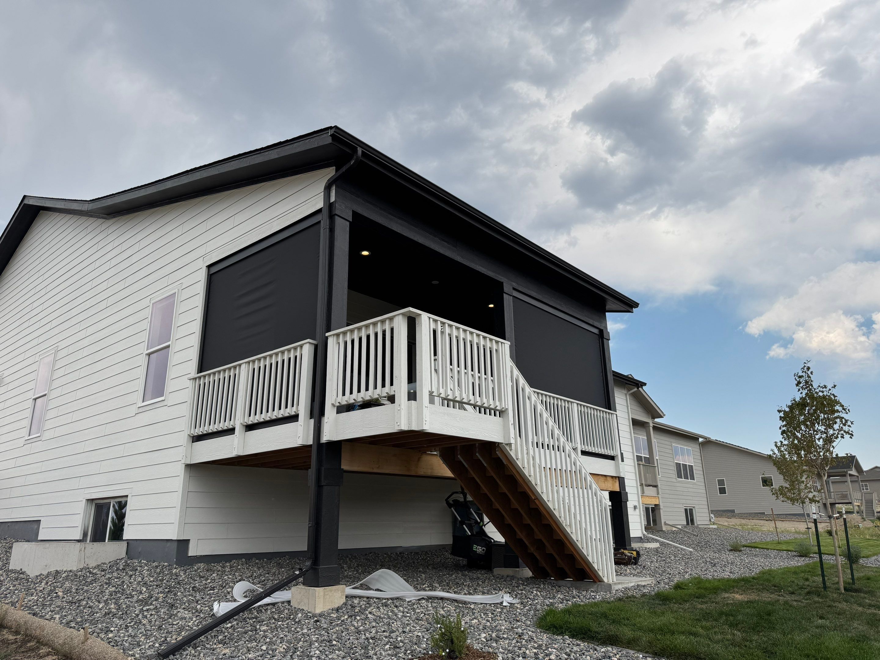 Motorized Screens using Progressive MagnaTrack Screens by Outdoor Solutions Colorado