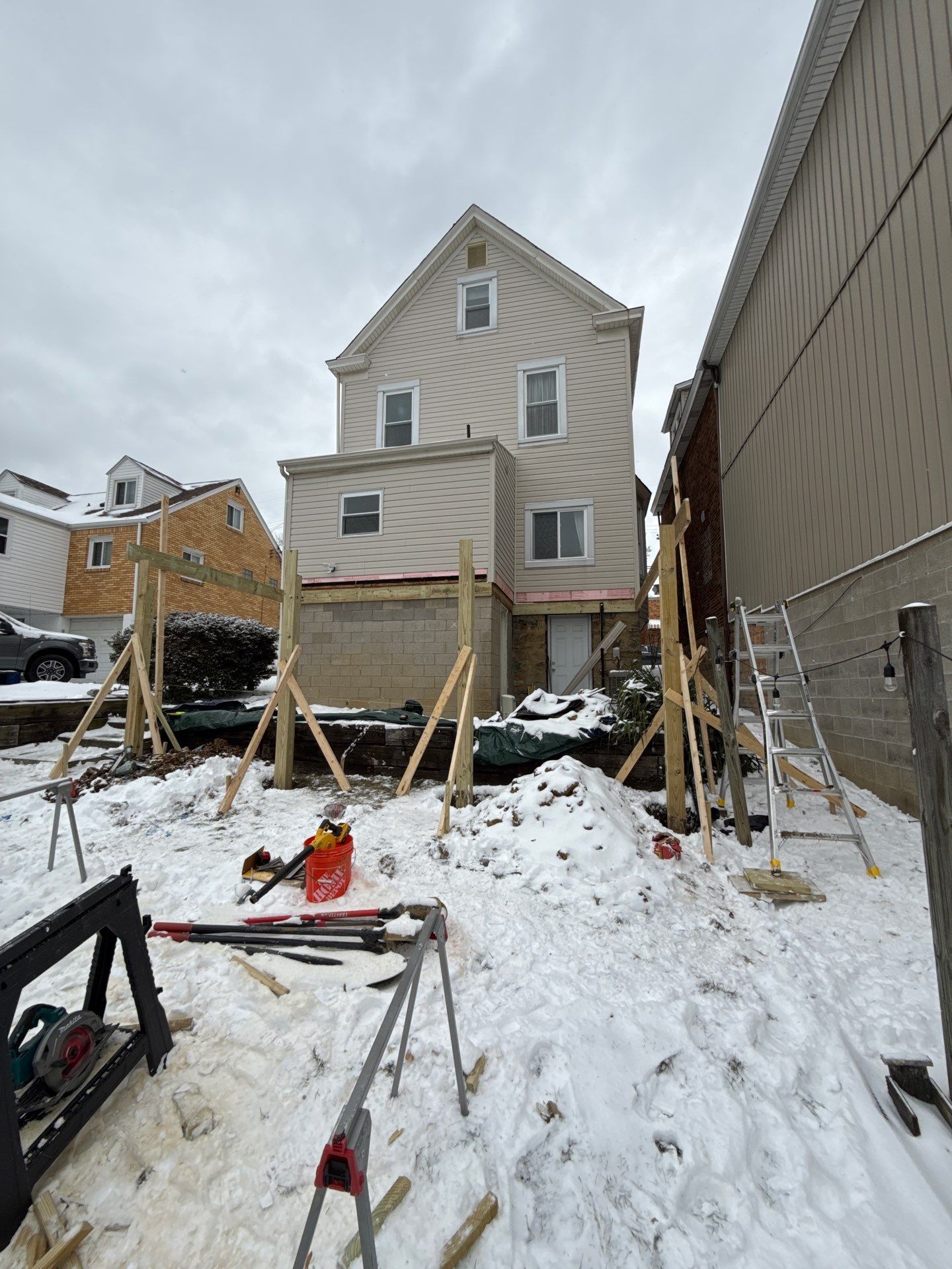 Deck and door by Cousins Roofing Siding & Decks
