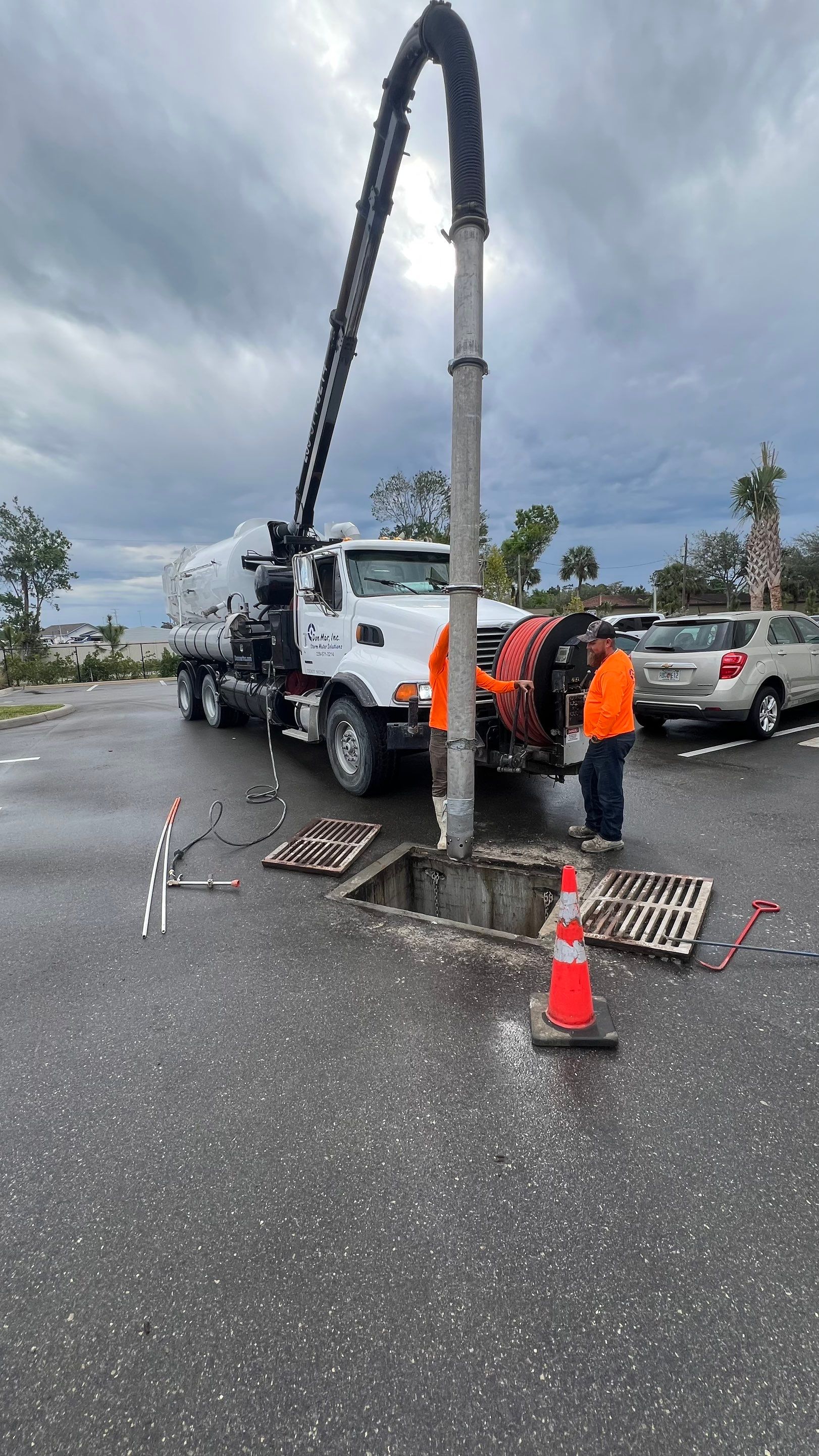 New Construction Apartment Complex Catch Basin Cleaning by APS Power & Water
