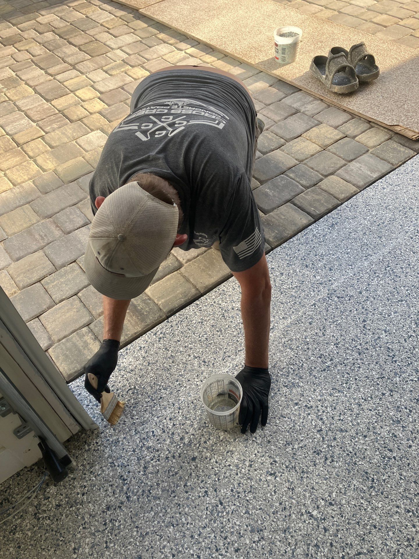 Garage in Tidal Wave by Cross Creek Concrete Coatings