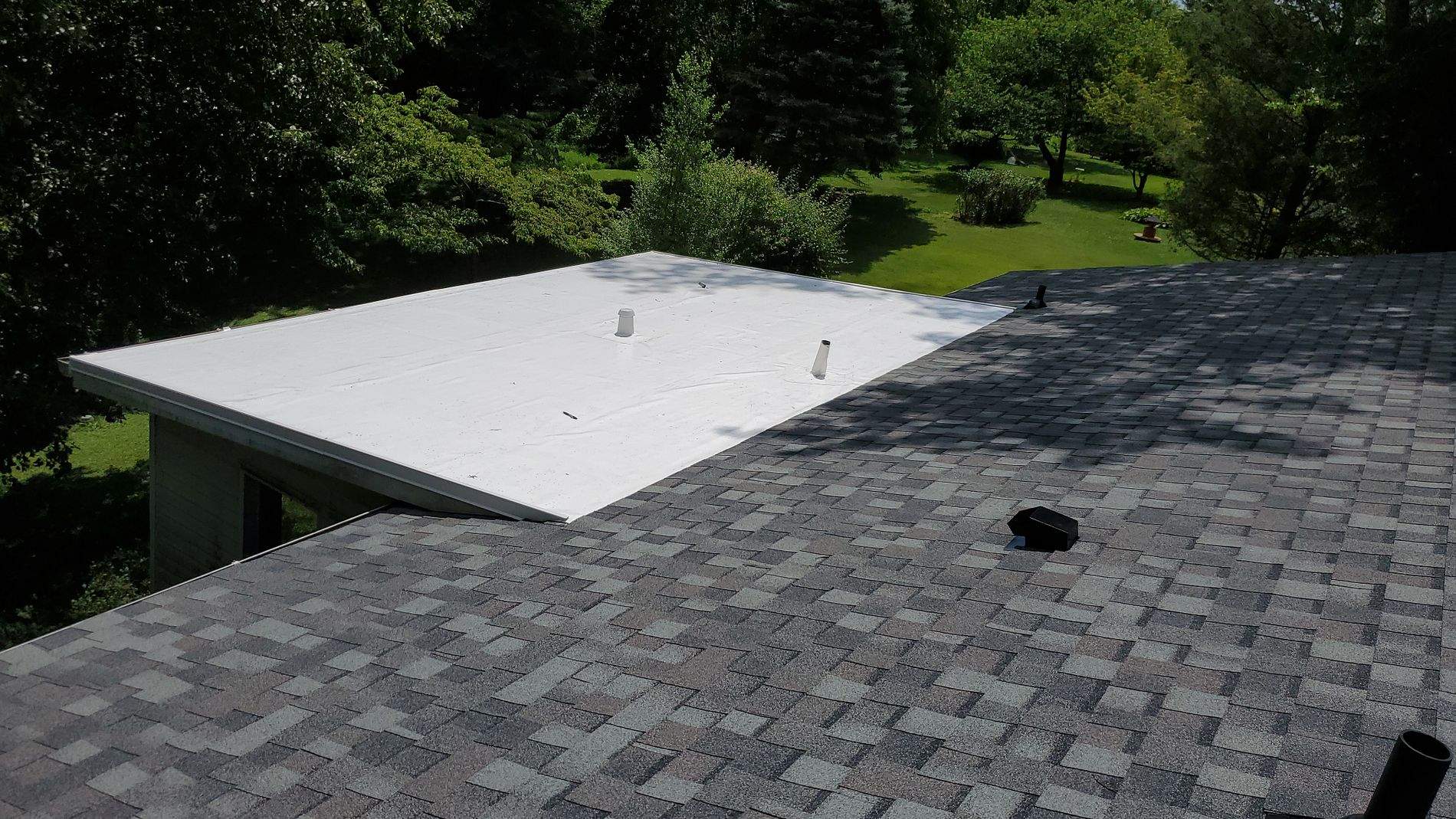 Residential Roofing Installation using CertainTeed Landmark Lifetime Architectural Shingles- Max Def Colonial Slate by Roof Right Inc