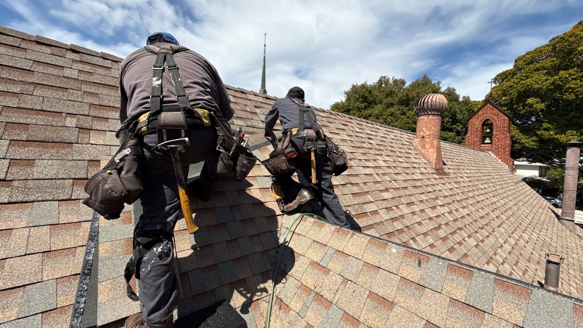 Grace Lutheran Church in Culver City - Roof Repairs using GAF Copper Canyon  by Hull Brothers Roofing