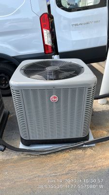 Central Air Conditioning Installation using Rheem