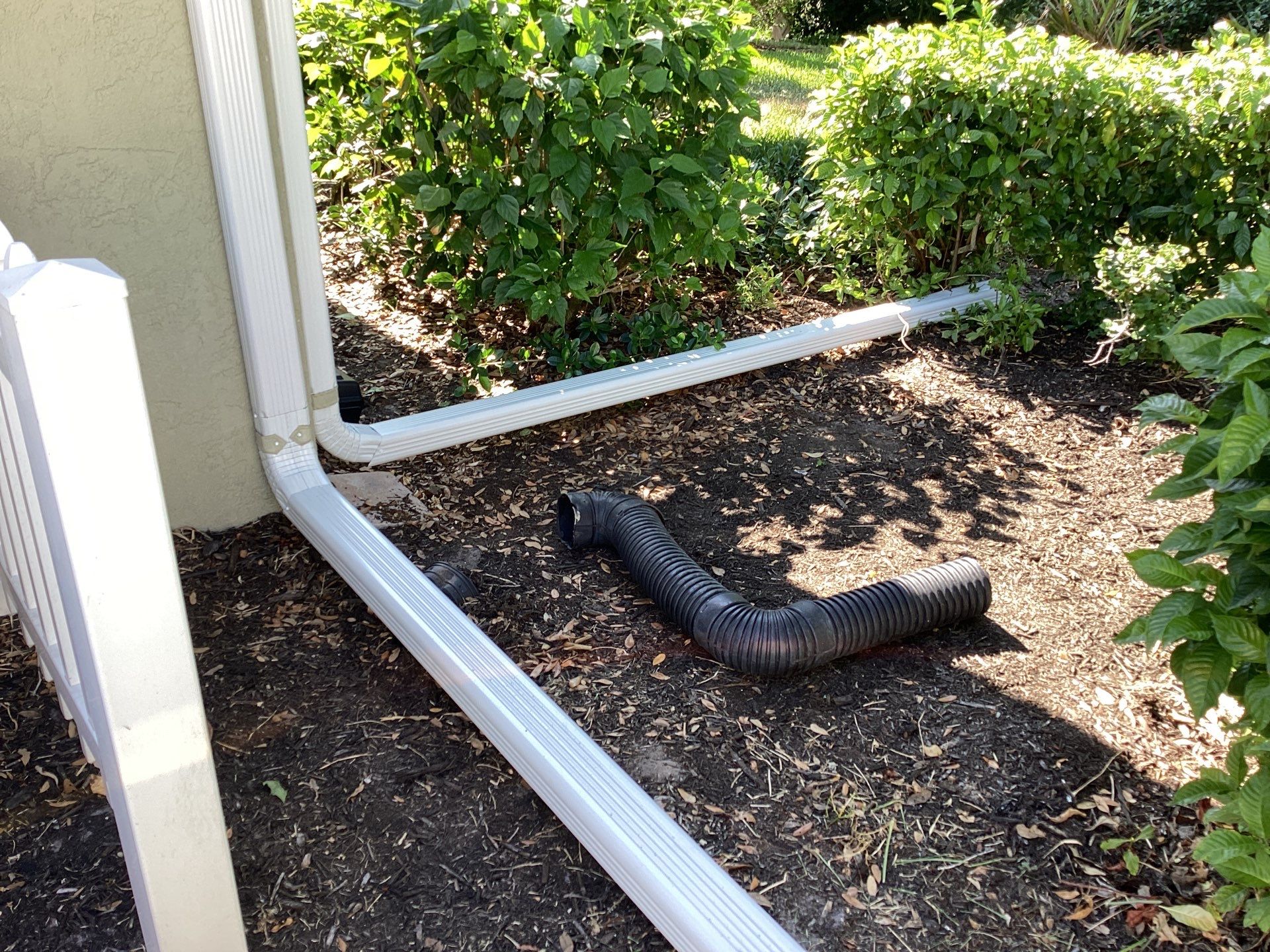 White Gutter Installation in Sarasota FL by Gutter Professors