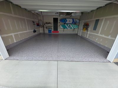 Garage Transformation using Domino w/ 5% Cherry Bomb Red 