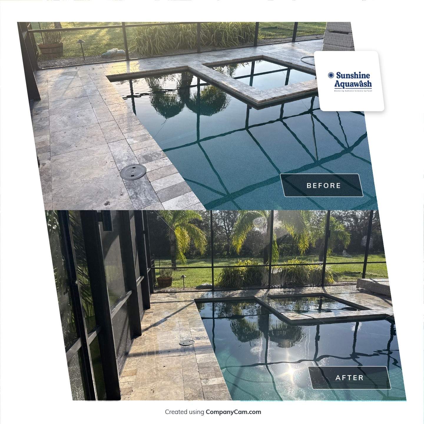 Driveway and Pool Deck Cleaning in Bradenton, FL | Winding River Community by Sunshine AquaWash