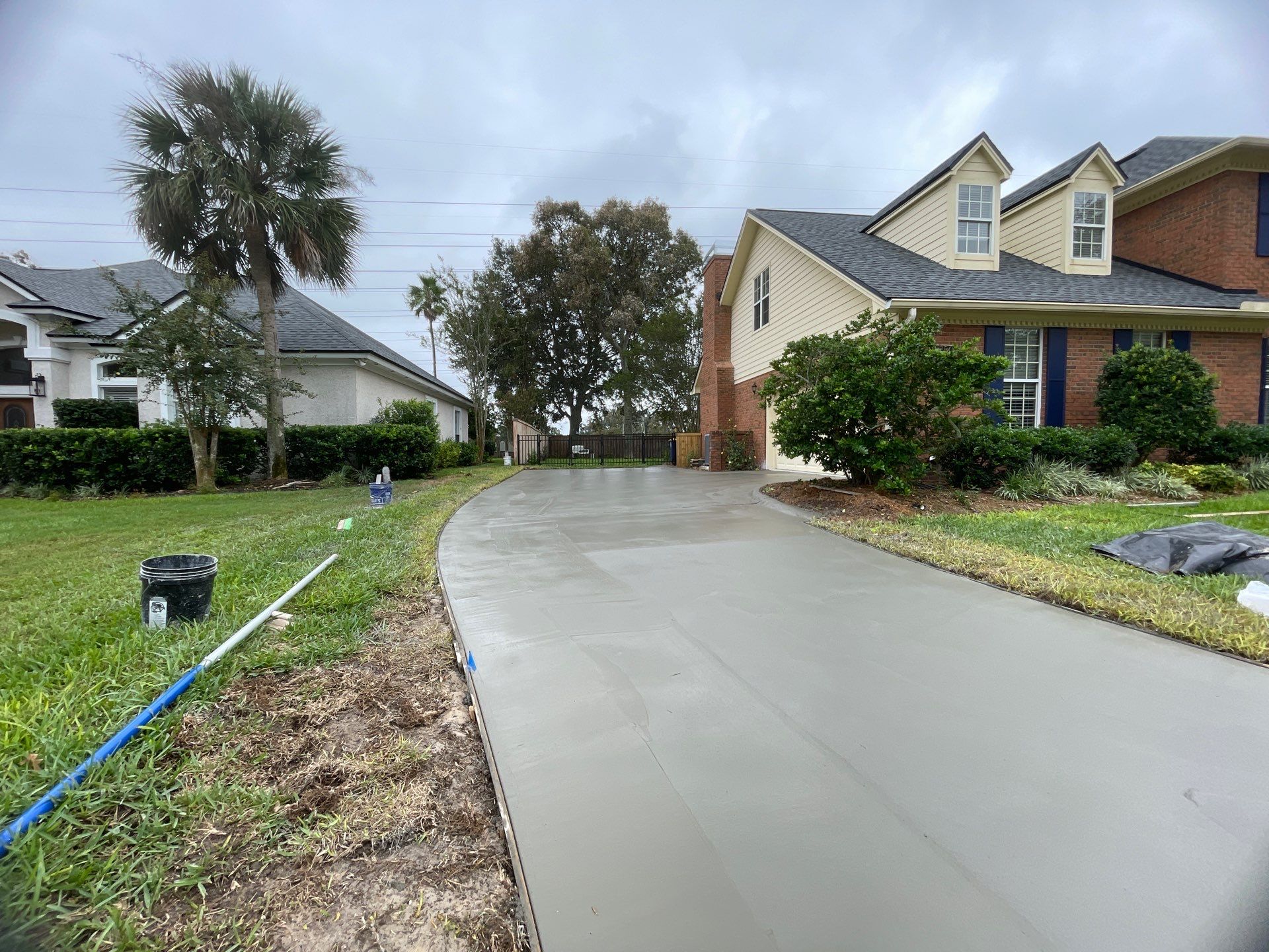 Driveway Replacement ON A HILL in Jacksonville, Florida by Burlington Concrete & Asphalt Inc