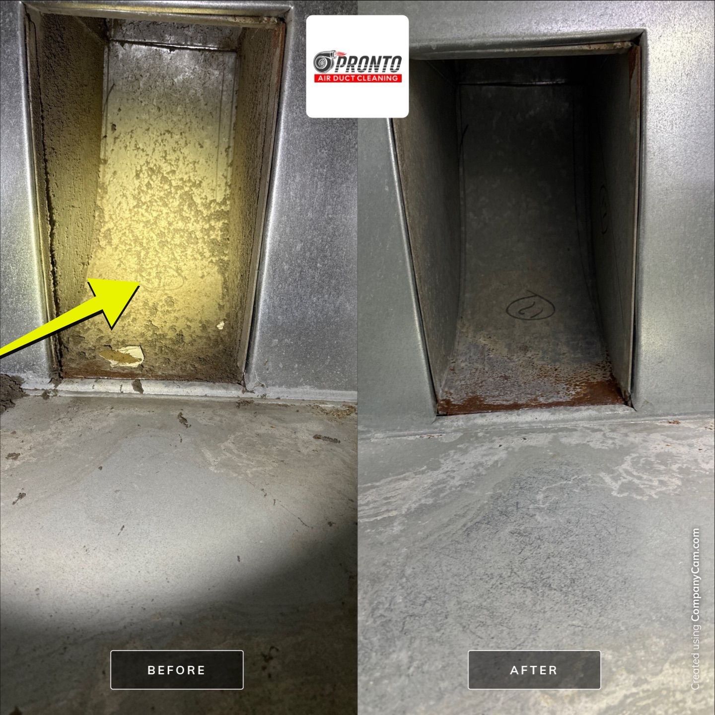 Air duct cleaning & Antimicrobial Treatment by Pronto Air Duct Cleaning