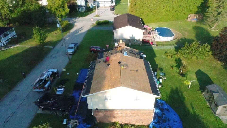 Residential Roofing Installation using GAF HDZ SHINGLES by La Bendicion Contruction Llc