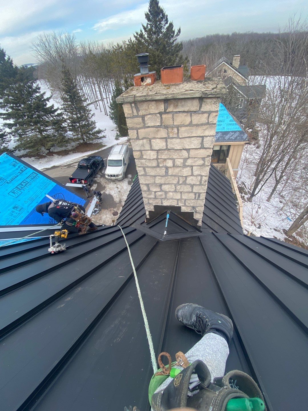 Residential Roofing Installation using 24 Ga Standing Seam Metal by Jay Carter Roofing & Sheet Metal