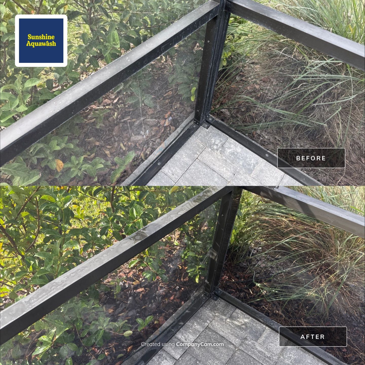 Construction debris on Pool Cage Screen Enclosure Cleaning by Sunshine AquaWash