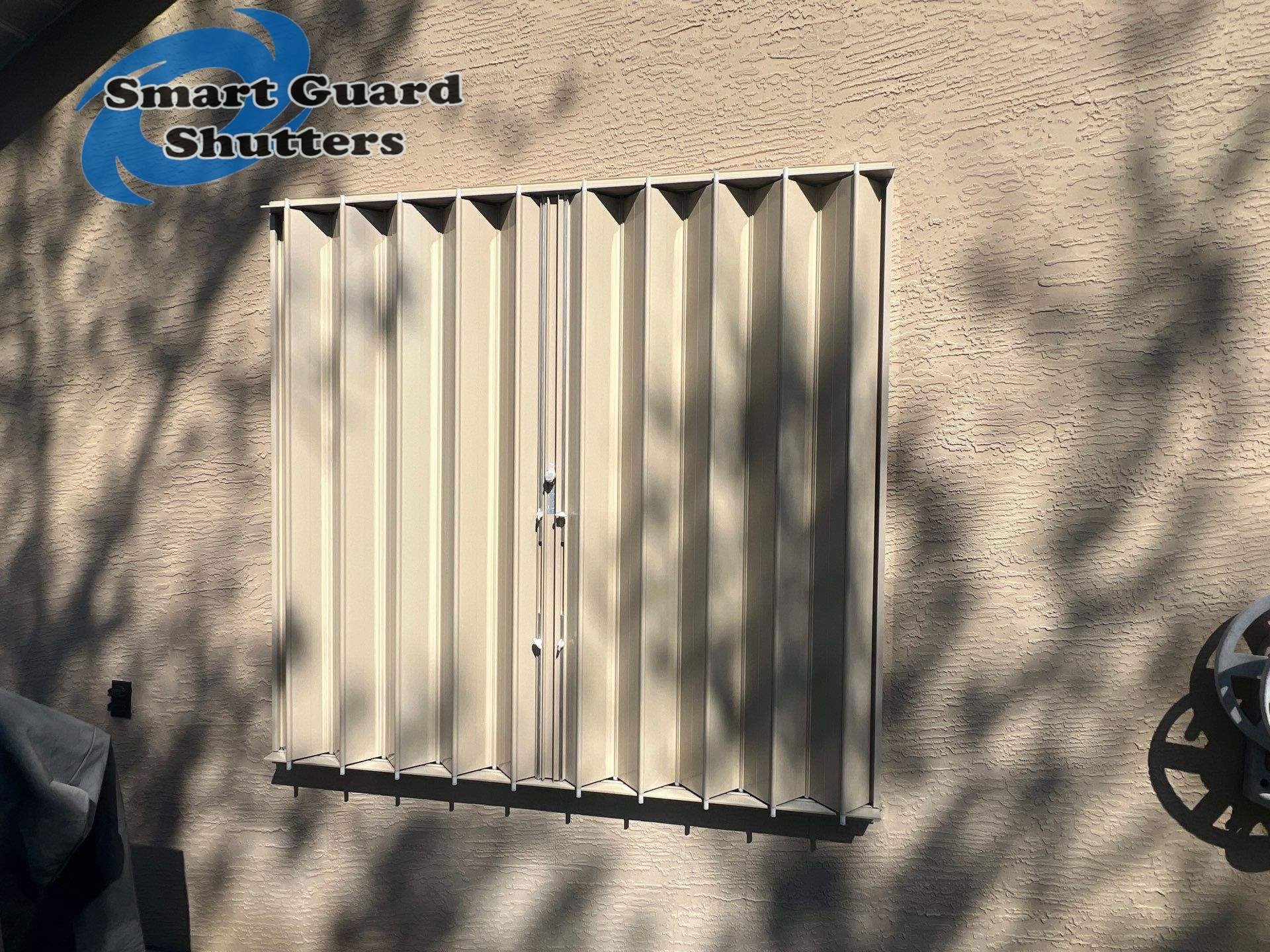 Hurricane Protection in Beige  by Smart Guard Shutters