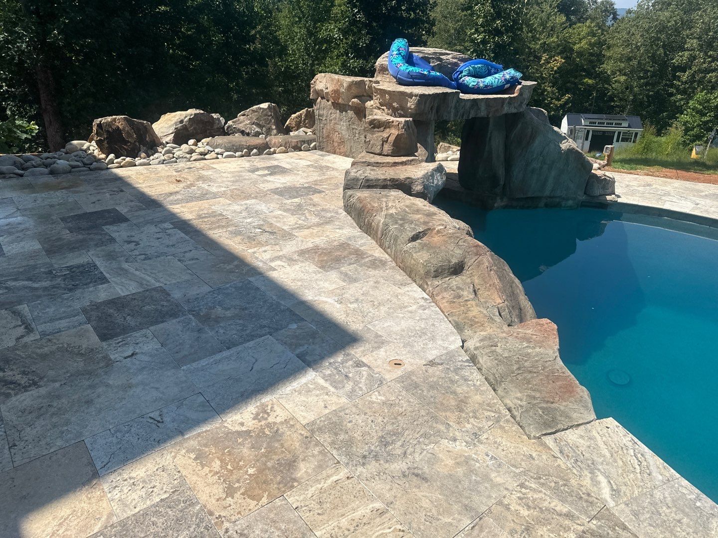 Pool Area Hardscape  by Growing Edge Landscape & Design, Inc.