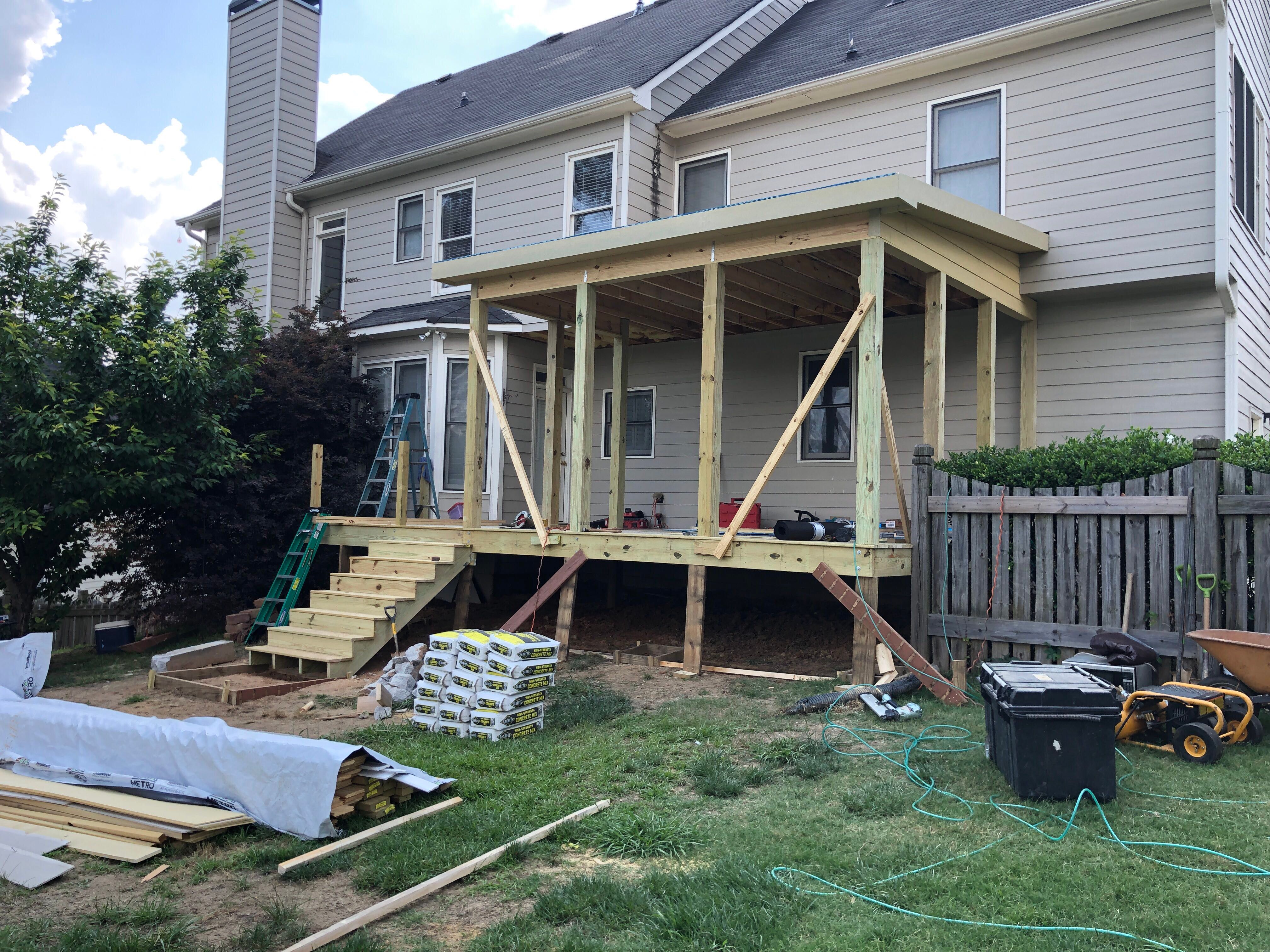 Screened-In Porch and Elevated Deck Construction in Acworth by Swift Home Renovations 