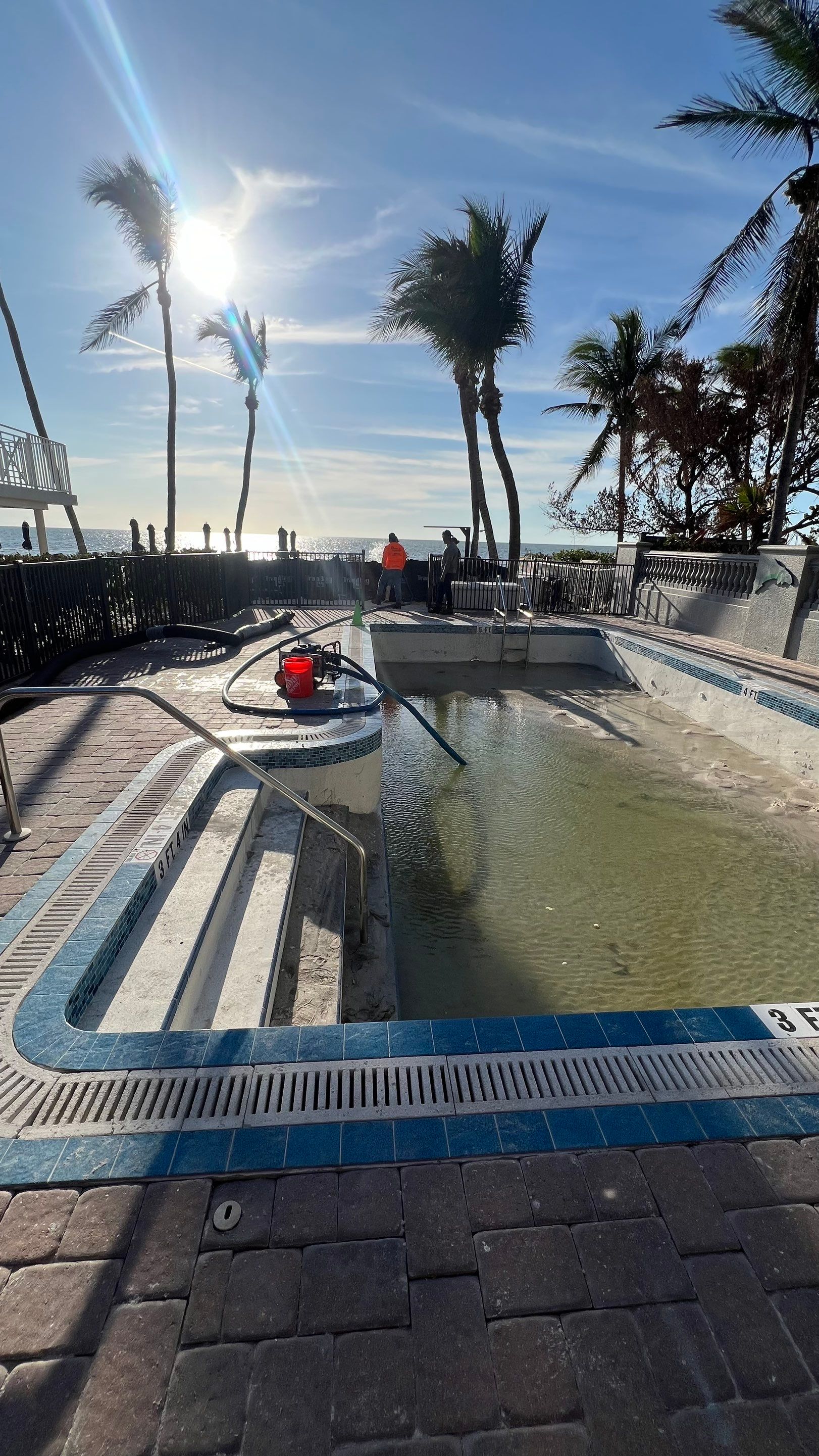 Naples Resort Pool Cleanout and Stormwater System Maintenance by Don Mar, Inc. Storm Water Solutions