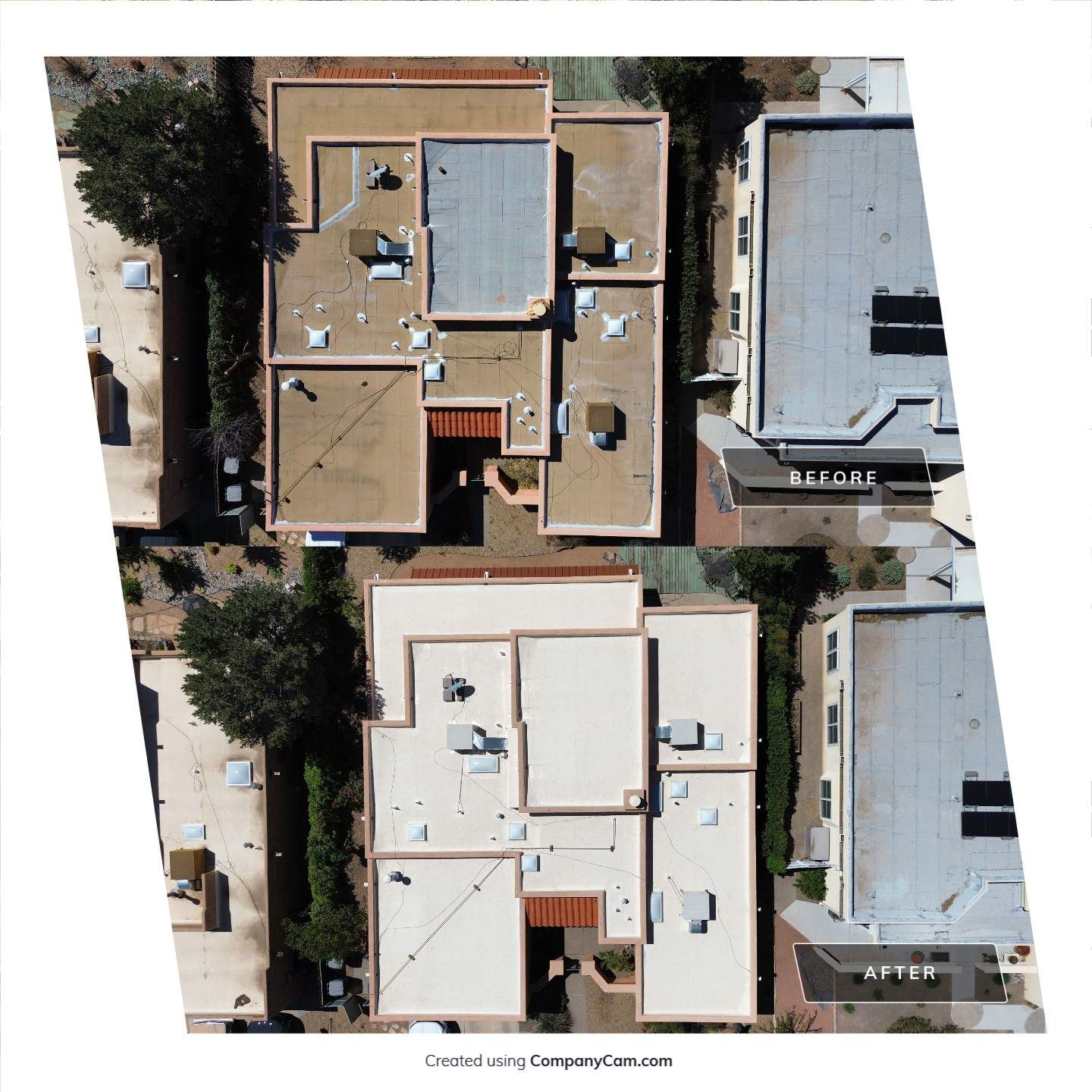 Residential TPO Flat Roof Replacement and Skylight Installation in Albuquerque by Doyle Roof Masters Inc