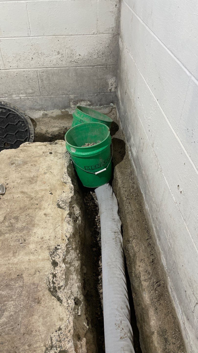 Drain tile & a sump pump for Ruth by Waterproofing Northeast