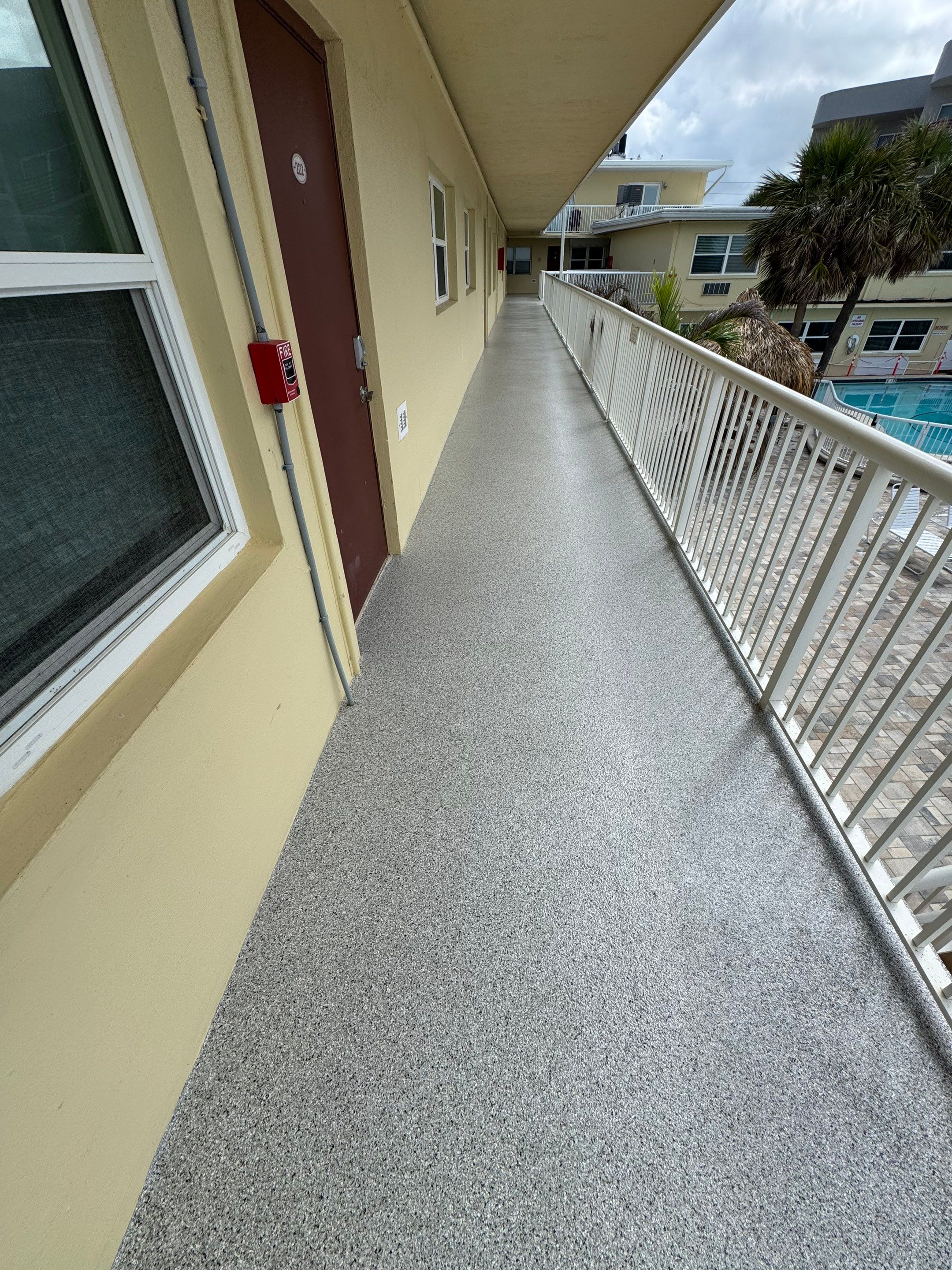 Patio Upgrade with Coyote Flake by Performance Floors & Coating