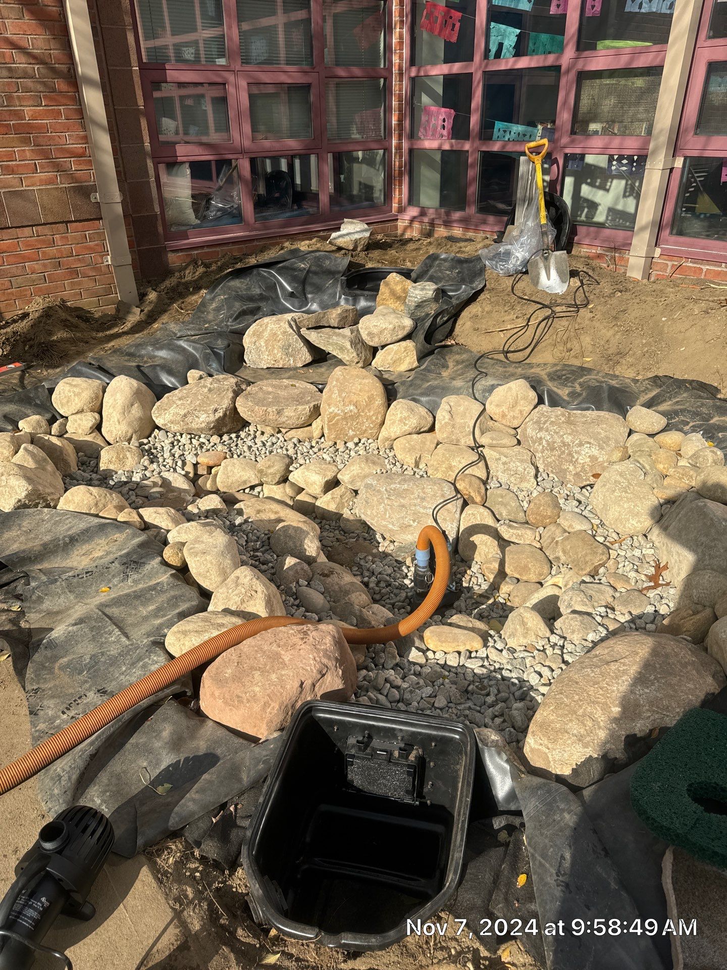 Deerfield Elementary School Koi Pond Build by Wicked Water Gardens