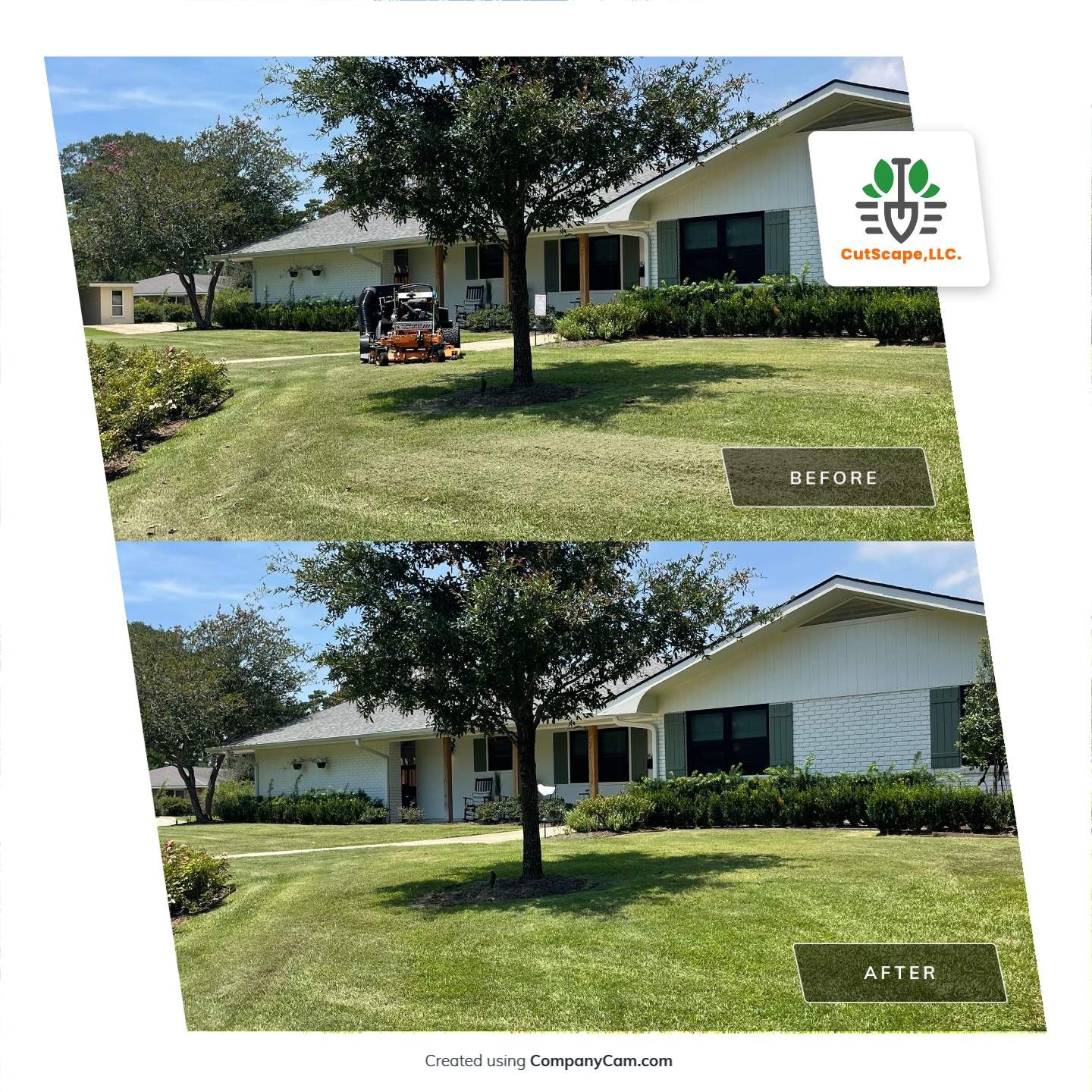 RESIDENTIAL LAWN MAINTENANCE: *OPTIONAL* VAC & BAG GRASS CLIPPINGS AND DEBRIS WITH SCAG GRASS CATCHERBAGGING GRASS CLIPPINGS AND DEBRIS WITH SCAG GRASS CATCHER by CutScape, LLC.