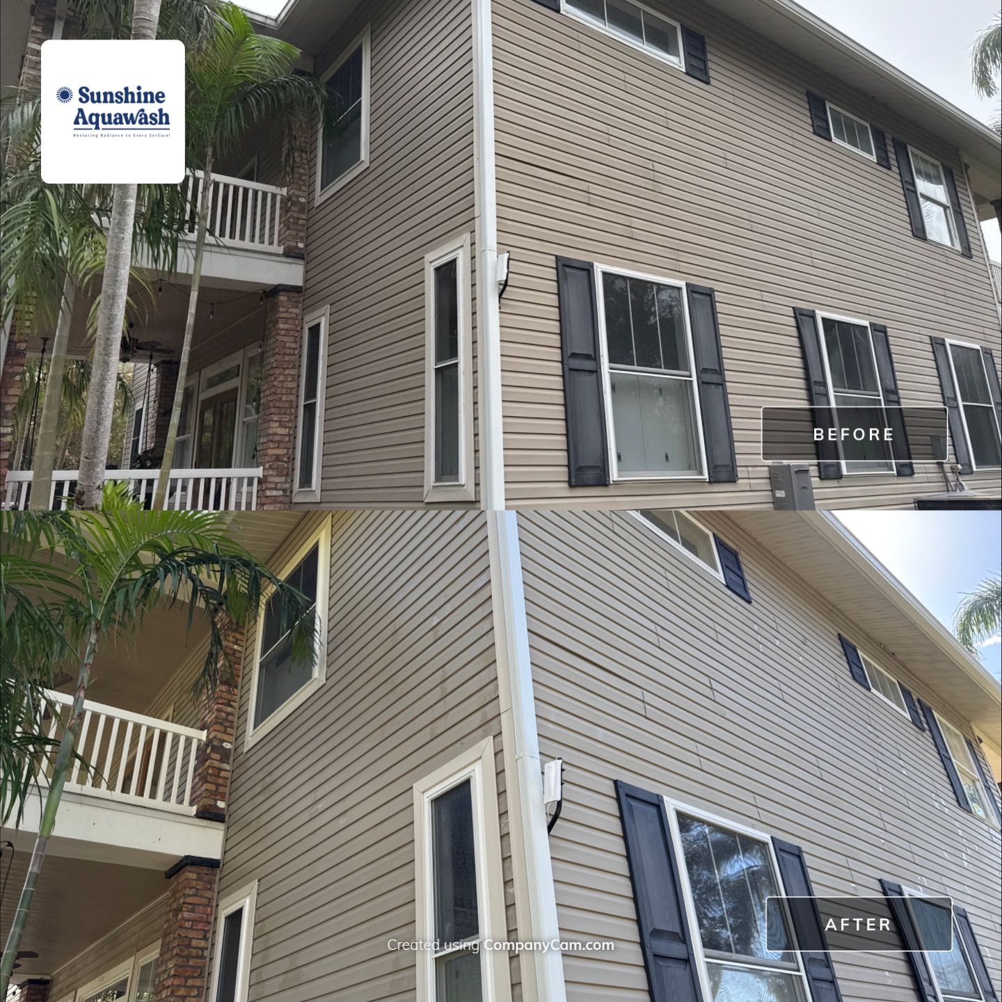 2-Story House Wash and Garage Pressure Washing in Palmetto, FL by Sunshine AquaWash