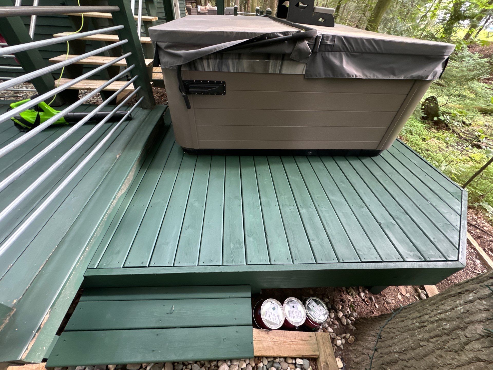 Solid staining decking and stairs. by Gordon Painting