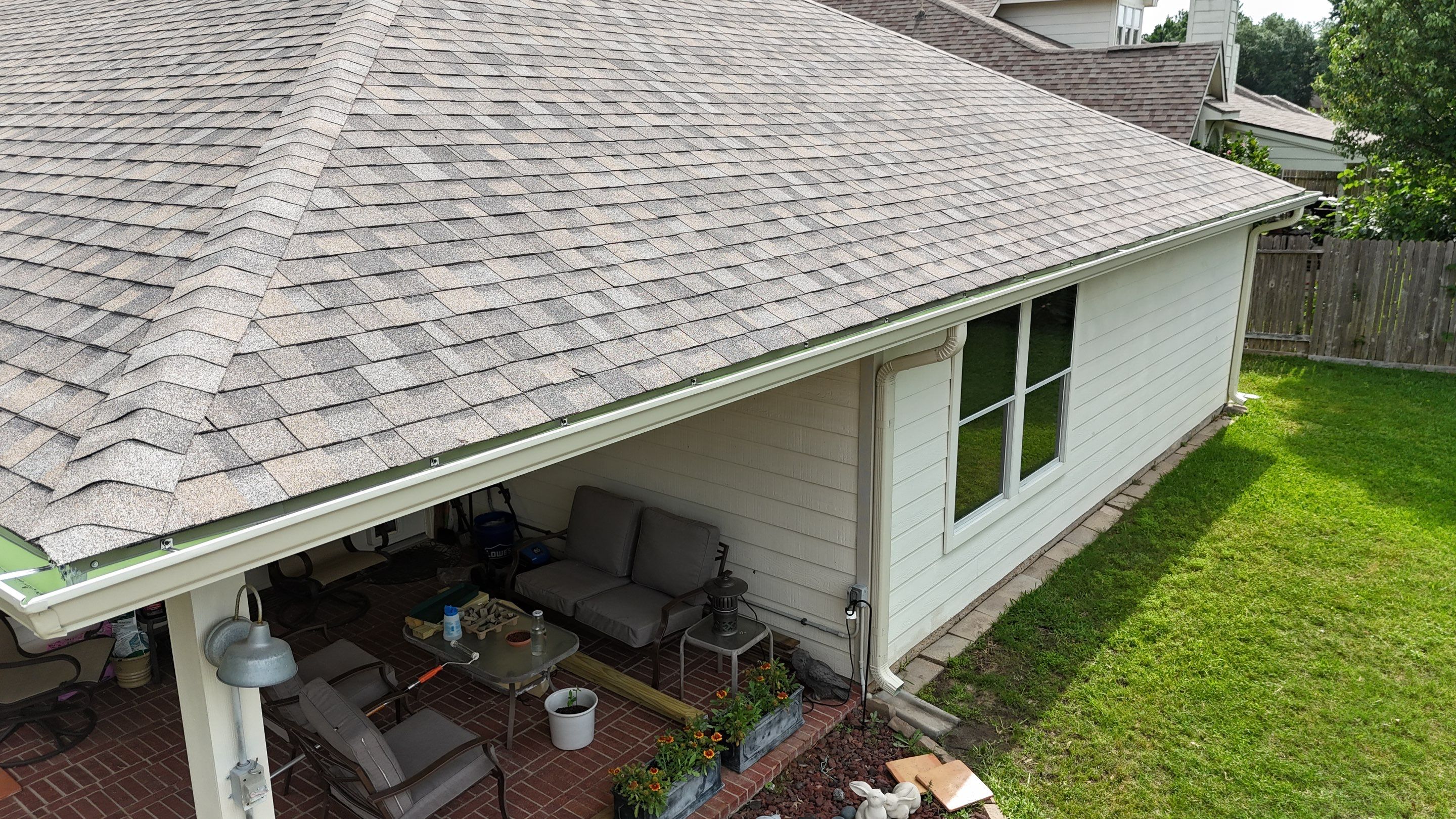 Residential Roofing & Gutter Installation using IKO Dynasty by Core Four Roofing