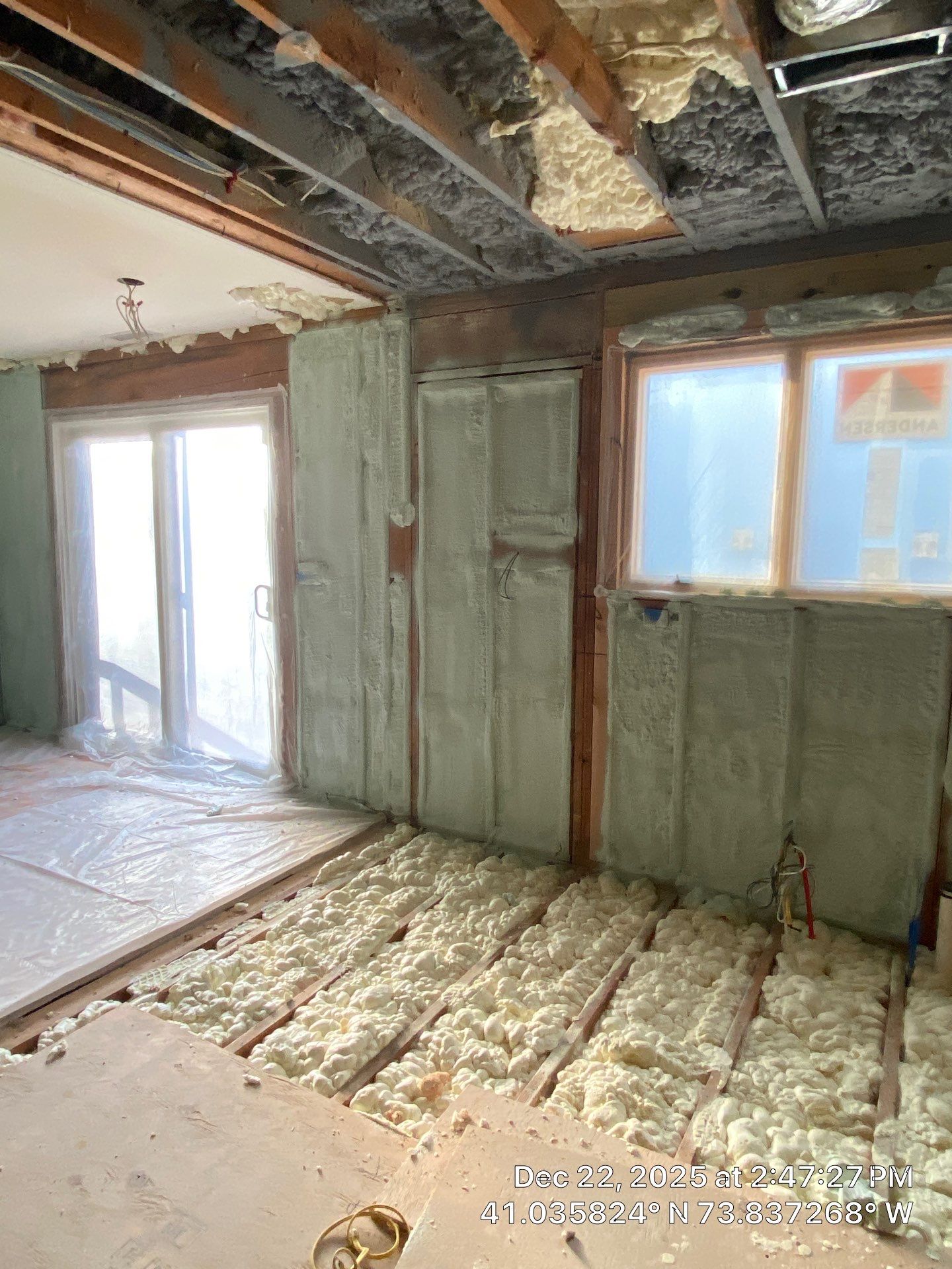Exterior Walls Using Closed-Cell Spray Foam by NYS Foam & Energy
