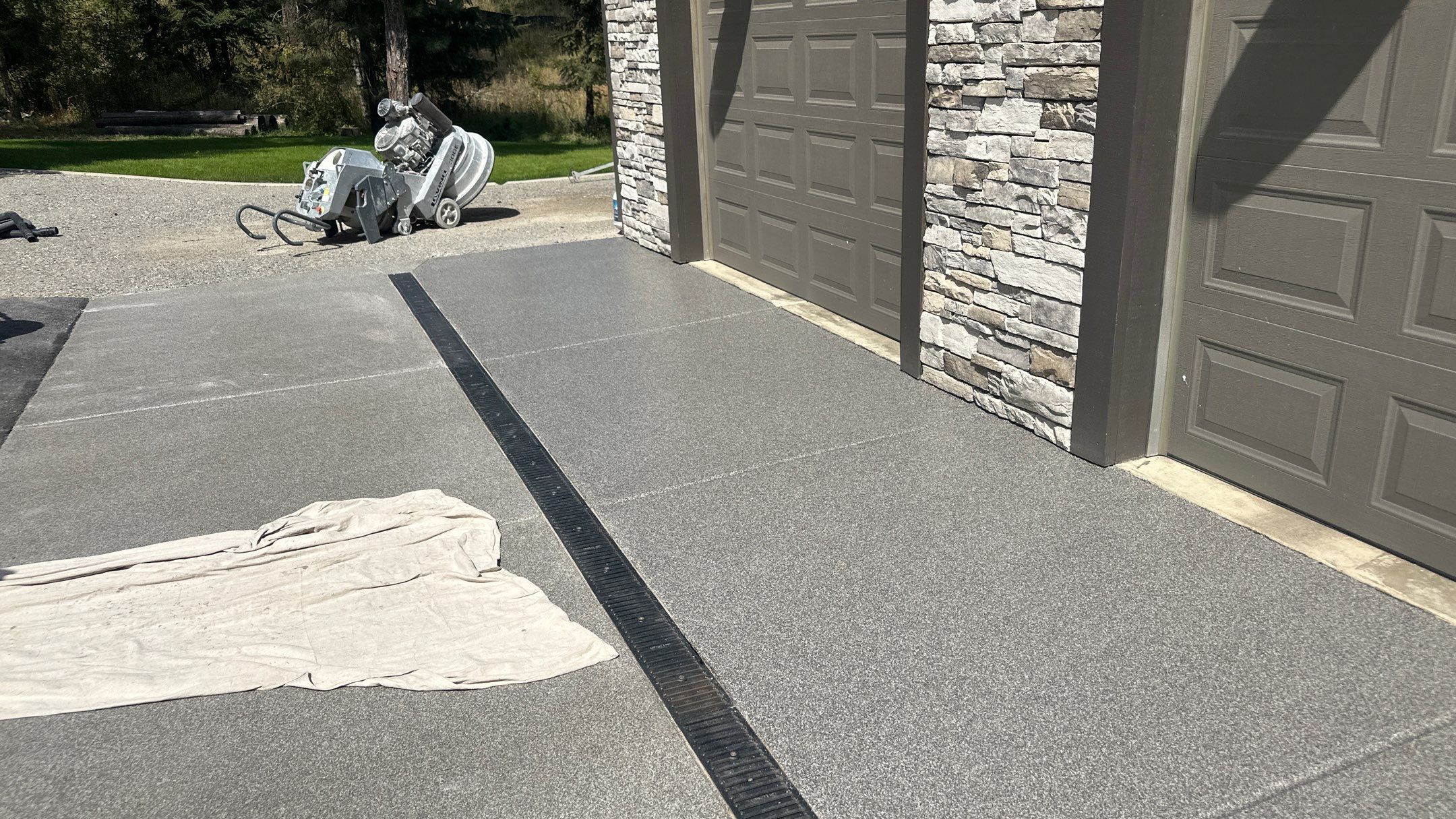 Garage Transformation using Greystone 1/8" by Croc Coatings, LLC