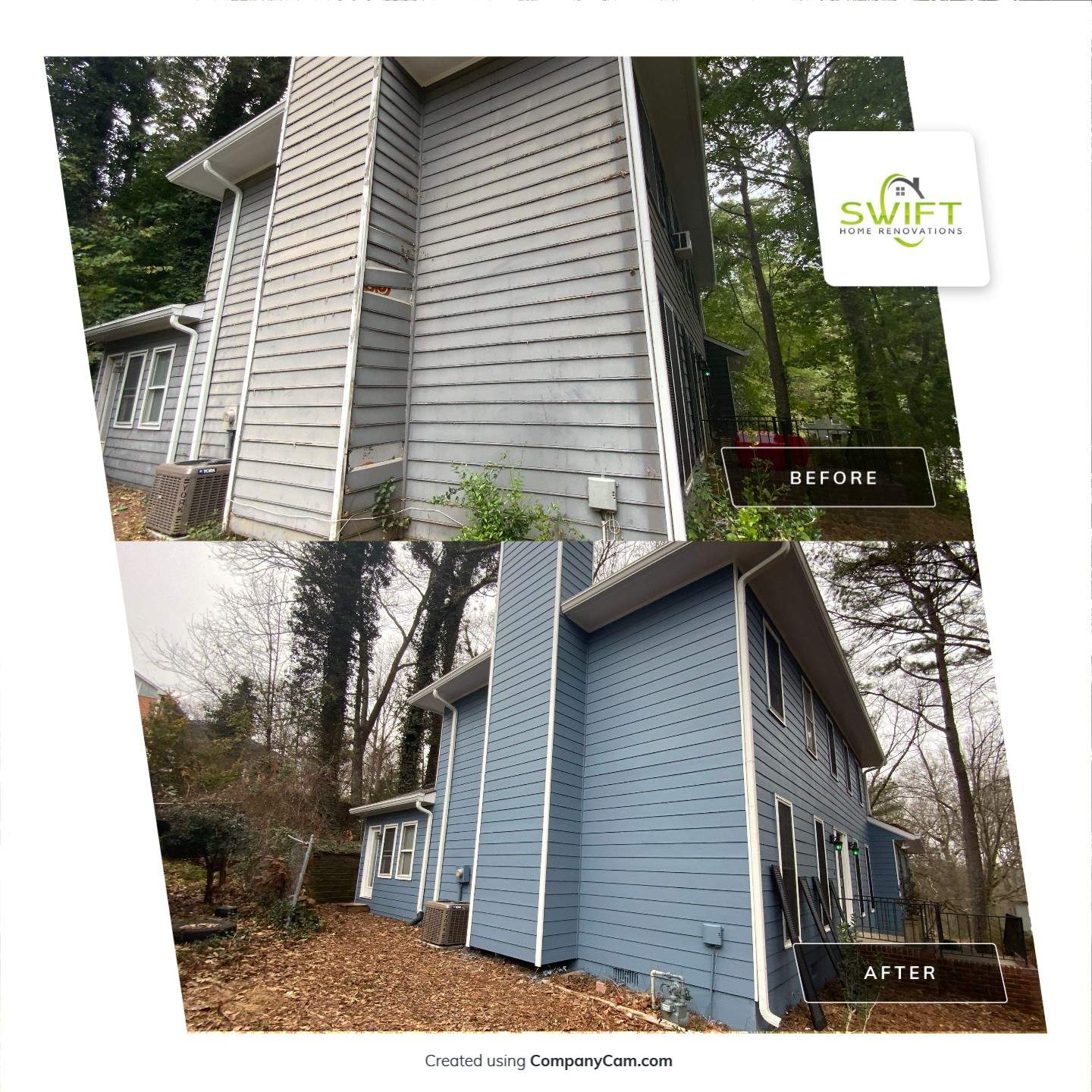 Full Exterior Siding Replacement and Trim Update in Lilburn Georgia by Swift Home Renovations