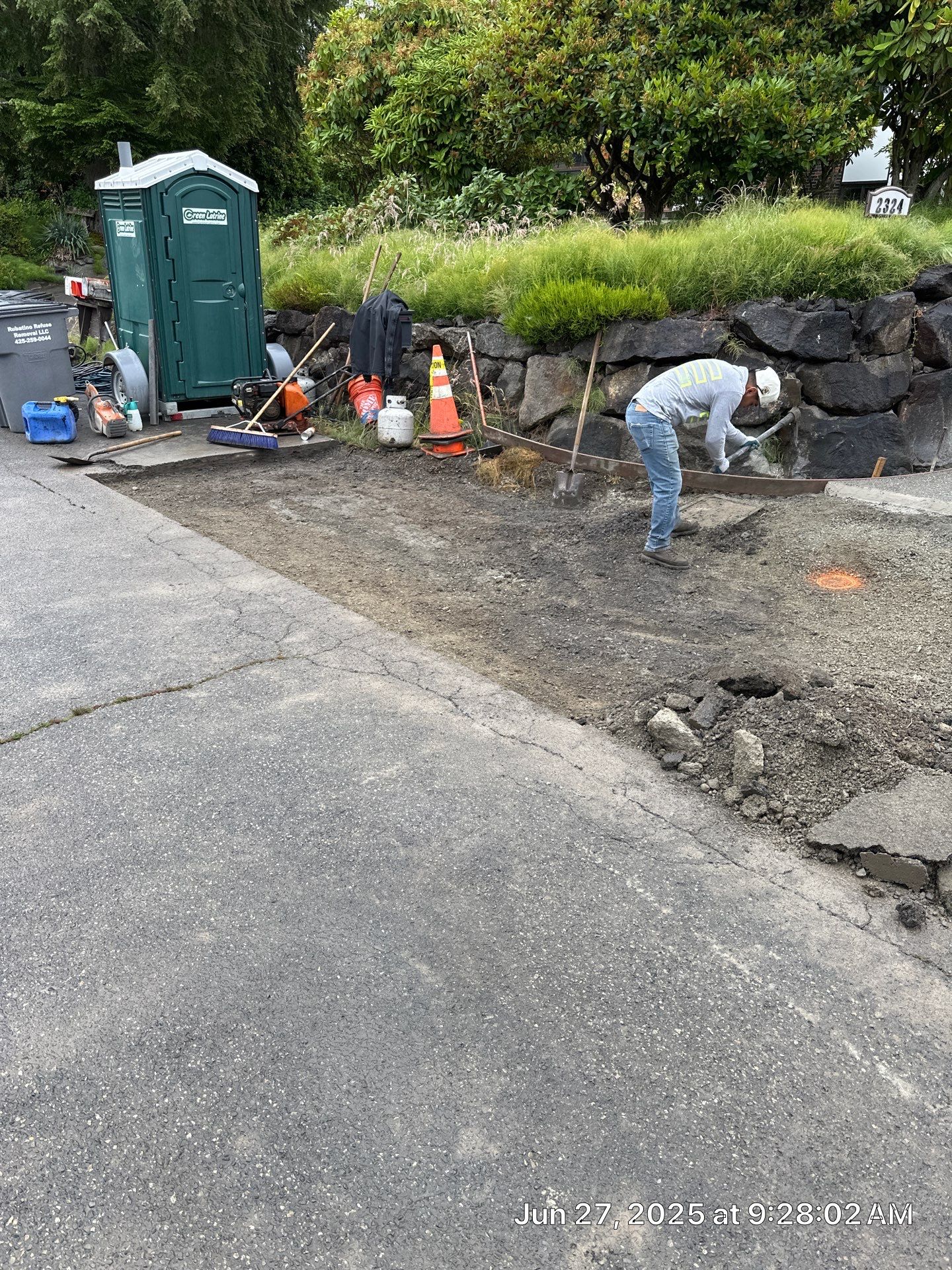 Concrete Driveway Makeover w/ Asphalt Patch | Everett  by Jireh Asphalt & Concrete Inc 