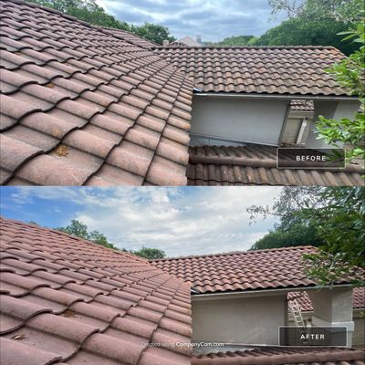 Tile Roof Wash Project in San Antonio