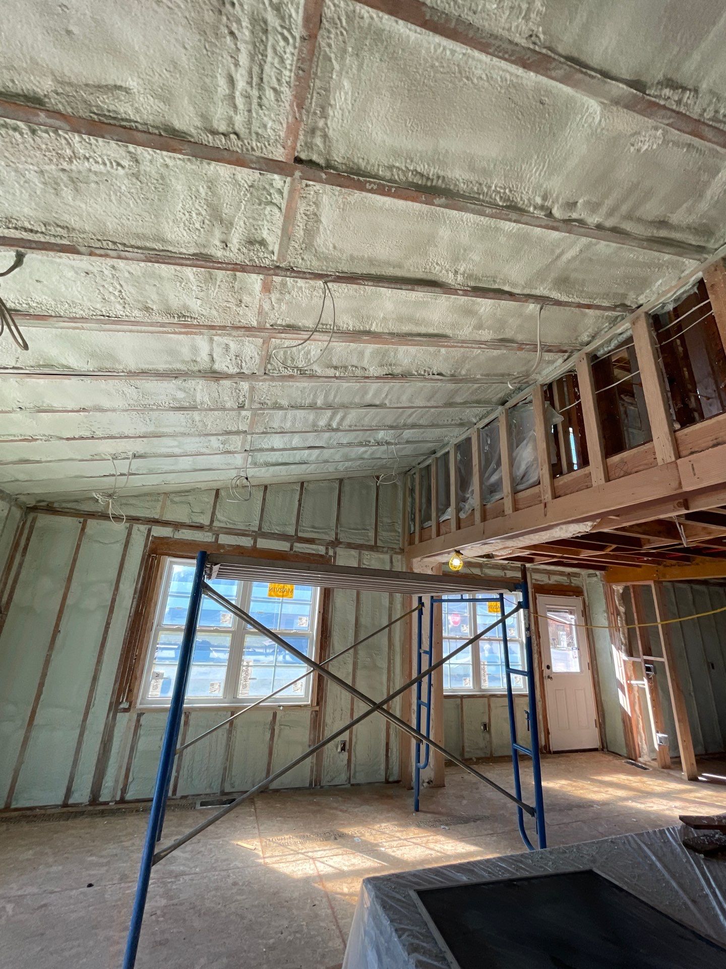 Basement Exterior Walls using Closed Cell Spray Foam by NYS Foam & Energy