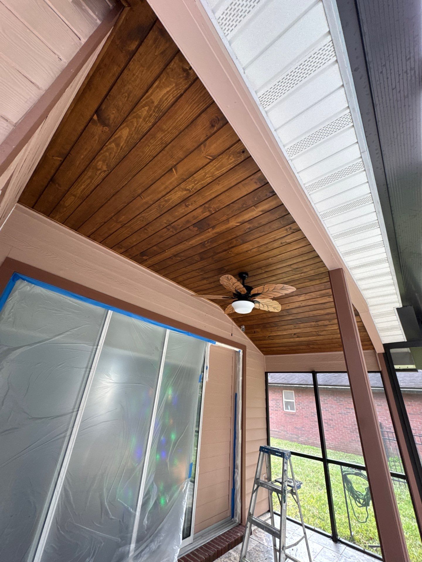 Tongue and Groove Ceiling Installation and Carpentry Project by A New Leaf Painting, LLC