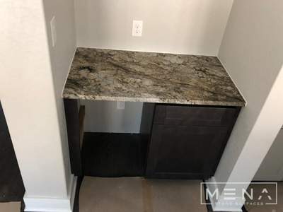 Kitchen countertops using Blue Dunes Granite