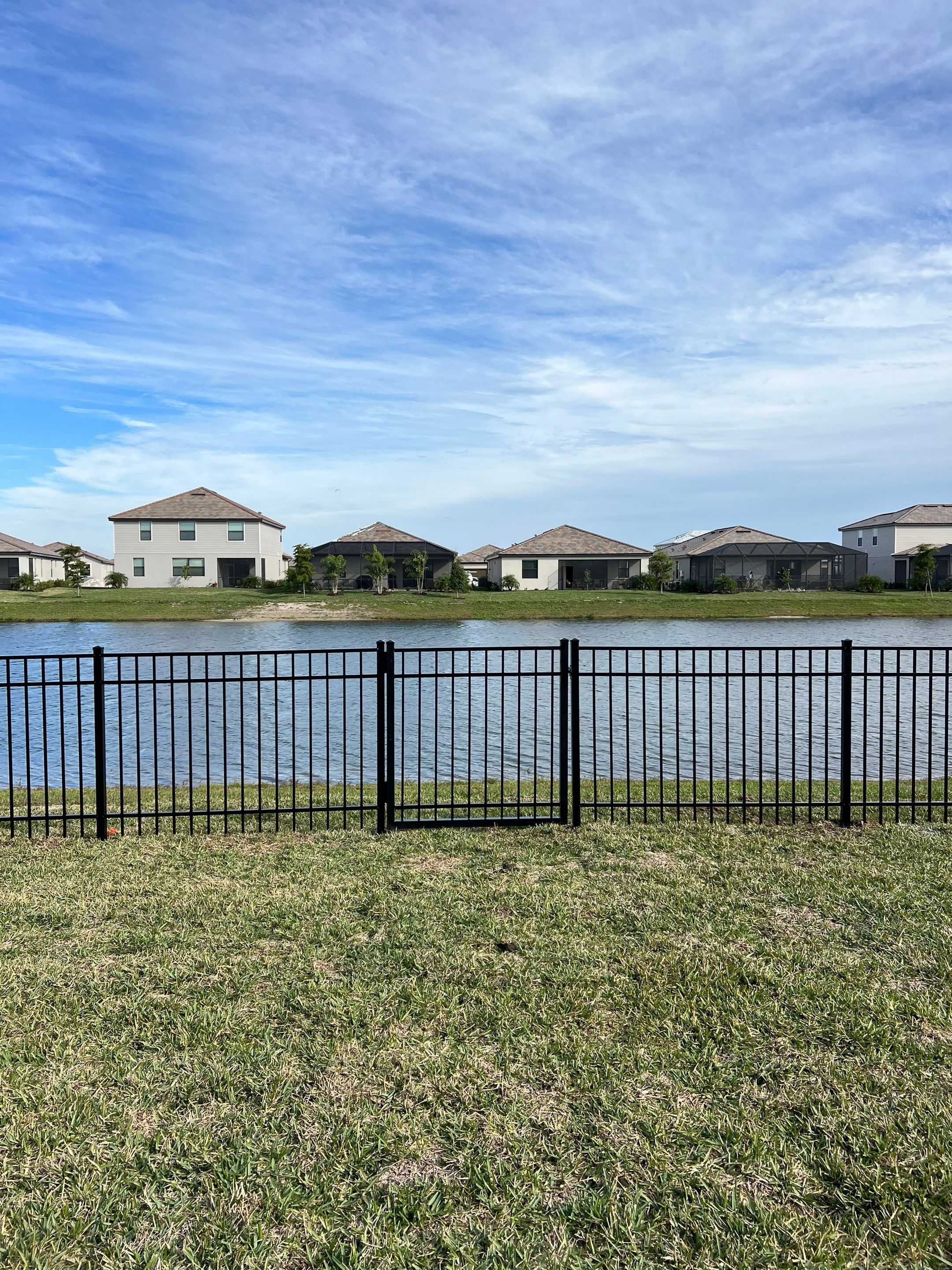 Aluminum Fence Installation using Black 3 Rail Aluminum Fence by Asap fence and gates, LLC