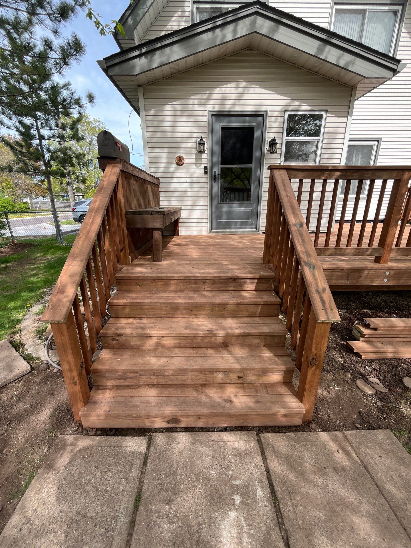 Brown Treated Deck by Anchor North Property Services