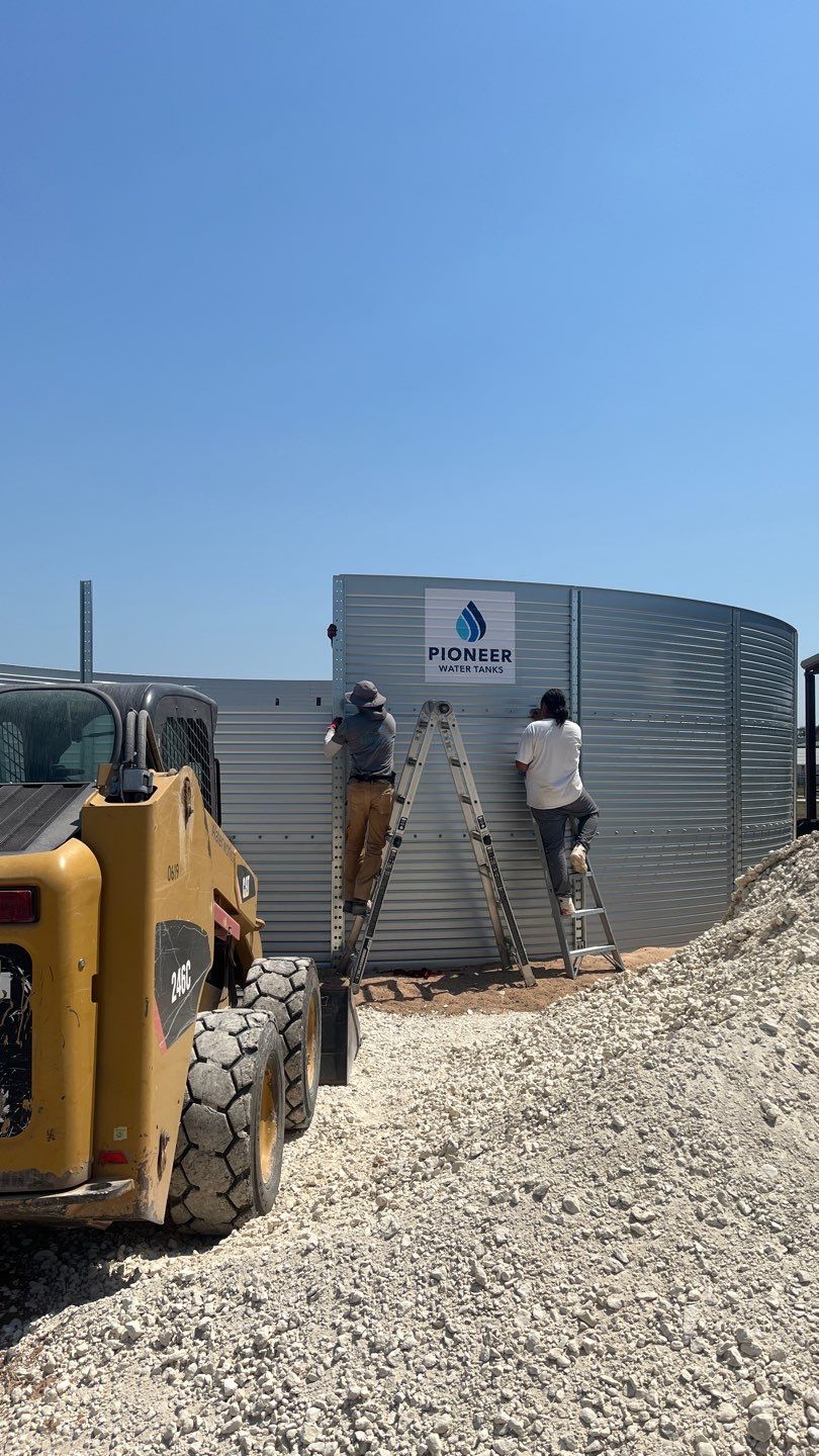 100K gallons for the horses and their arena! by Hill Country Rain Water