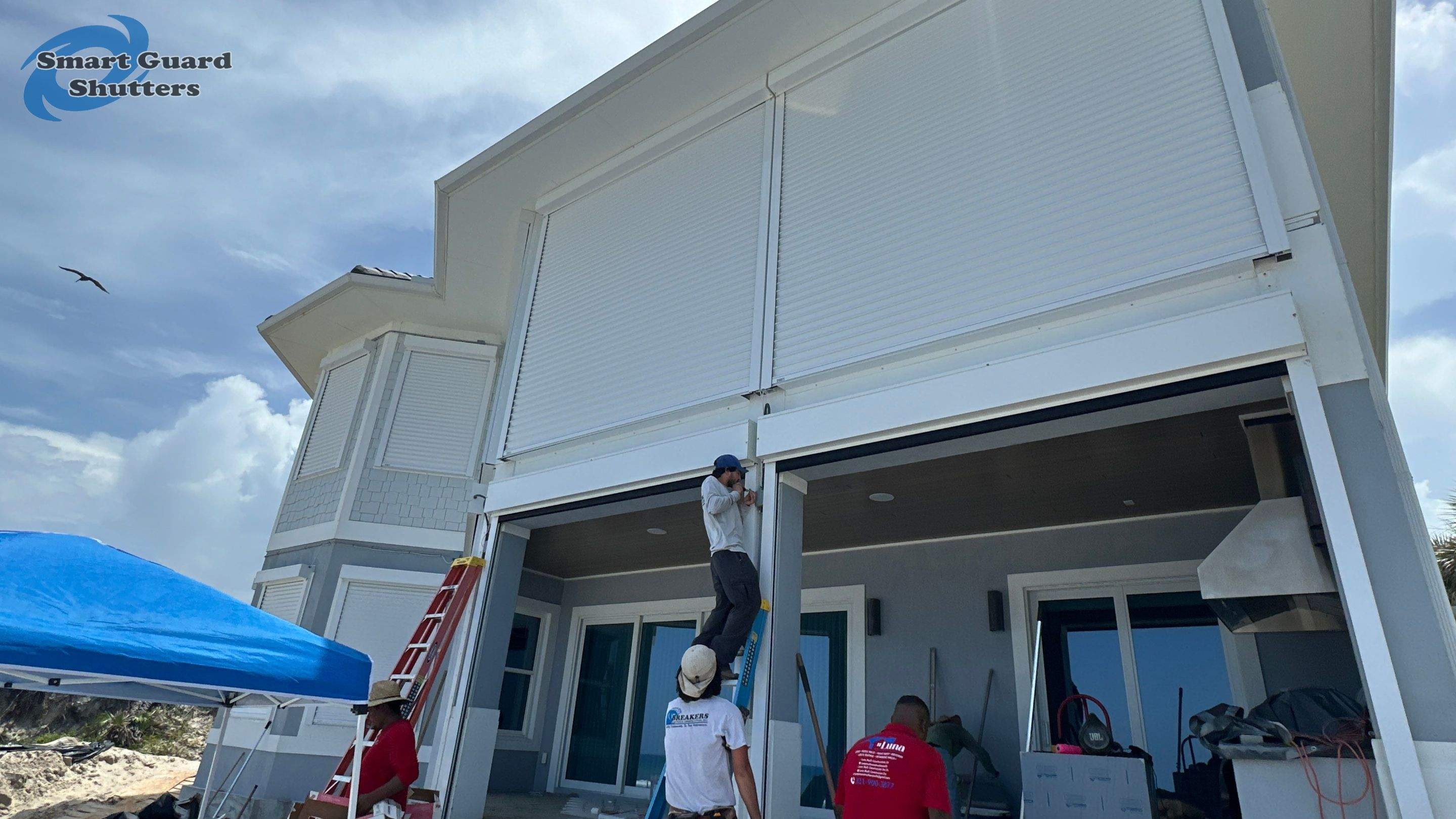 Rolling Shutters in White by Smart Guard Shutters