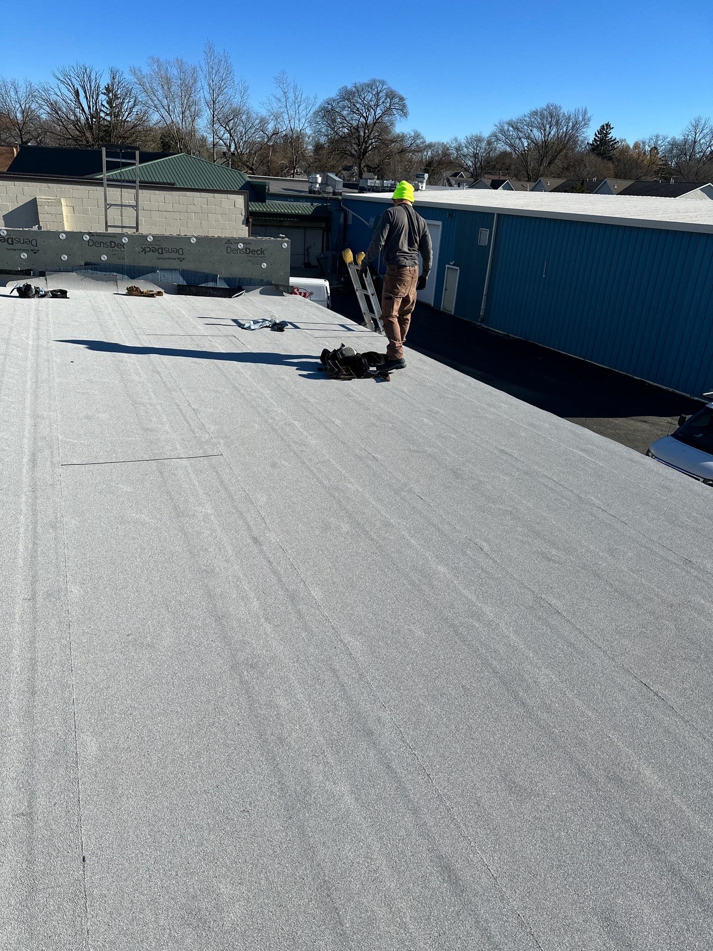 Commercial Roofing using Certainteed Flintastic Self Adhered by Stendahl Services
