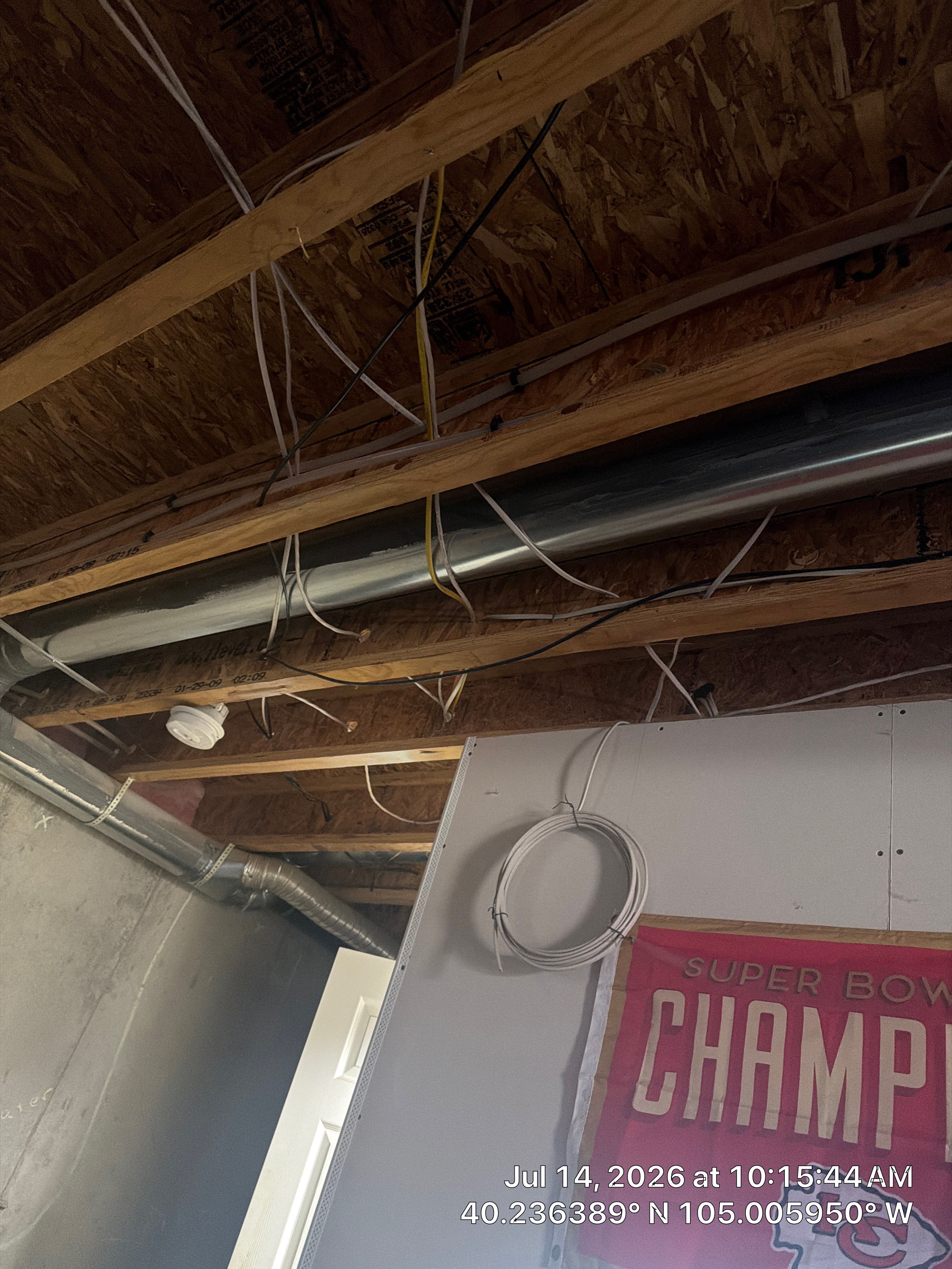 Basement Renovation with Structural Steel and Mechanical Rough-Ins by CompanyCam Sales Demo