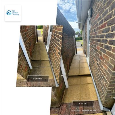 Patio Area Spring Clean using honda 21 ltr/min