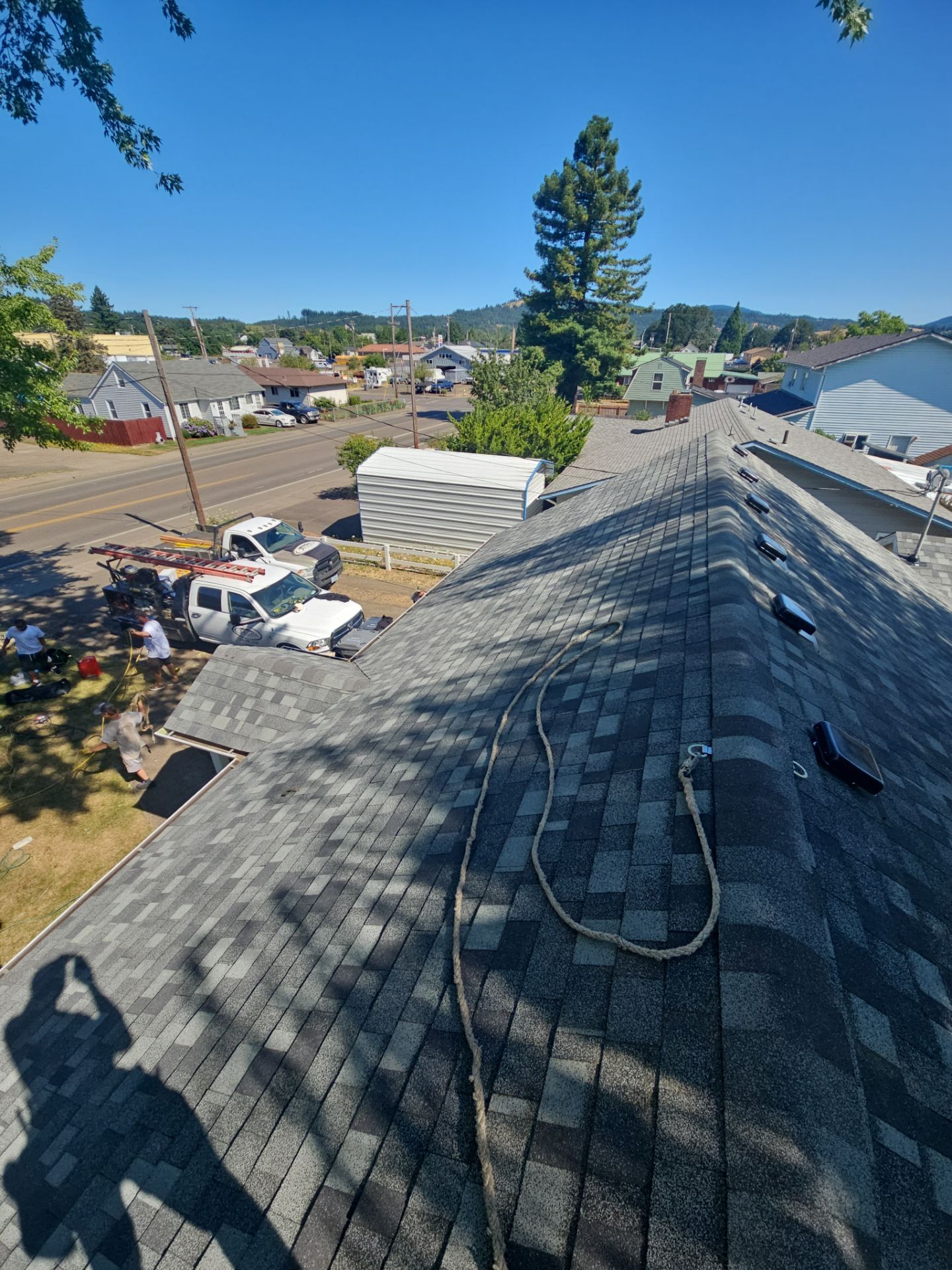 Residential Roofing Installation using IKO Dynasty (Color: Summit Grey) by Orezona Building & Roofing Company, Inc.