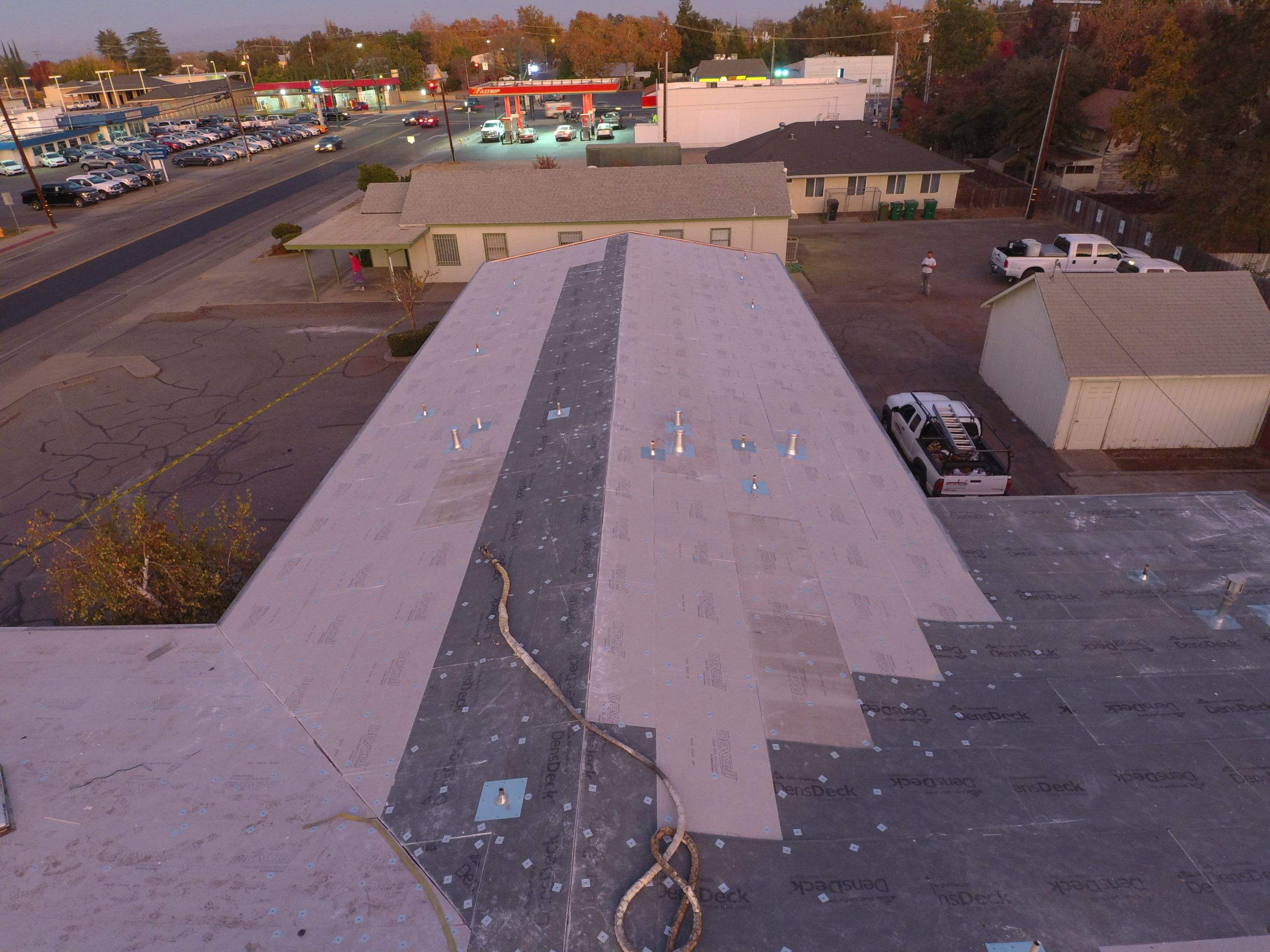 Spray foam and coatings using Conklin Benchmark/PUMA XL coatings and spray foam by Straight Edge Roofing Inc